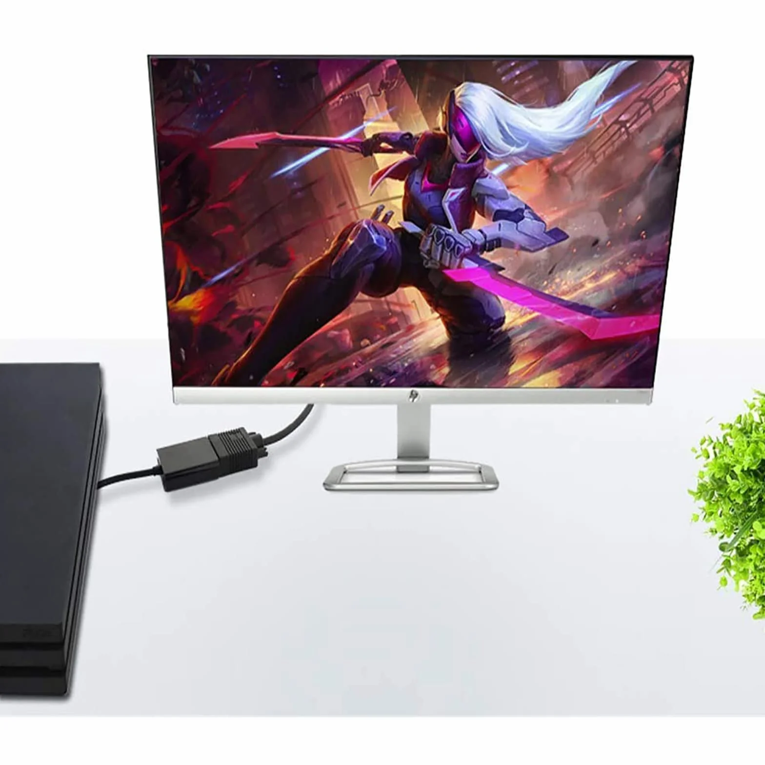 Adaptateur HDMI vers VGA 1080p Actif mâle vers Femelle Convertisseur pour PC Moniteur Projecteur HDTV Xbox Noir