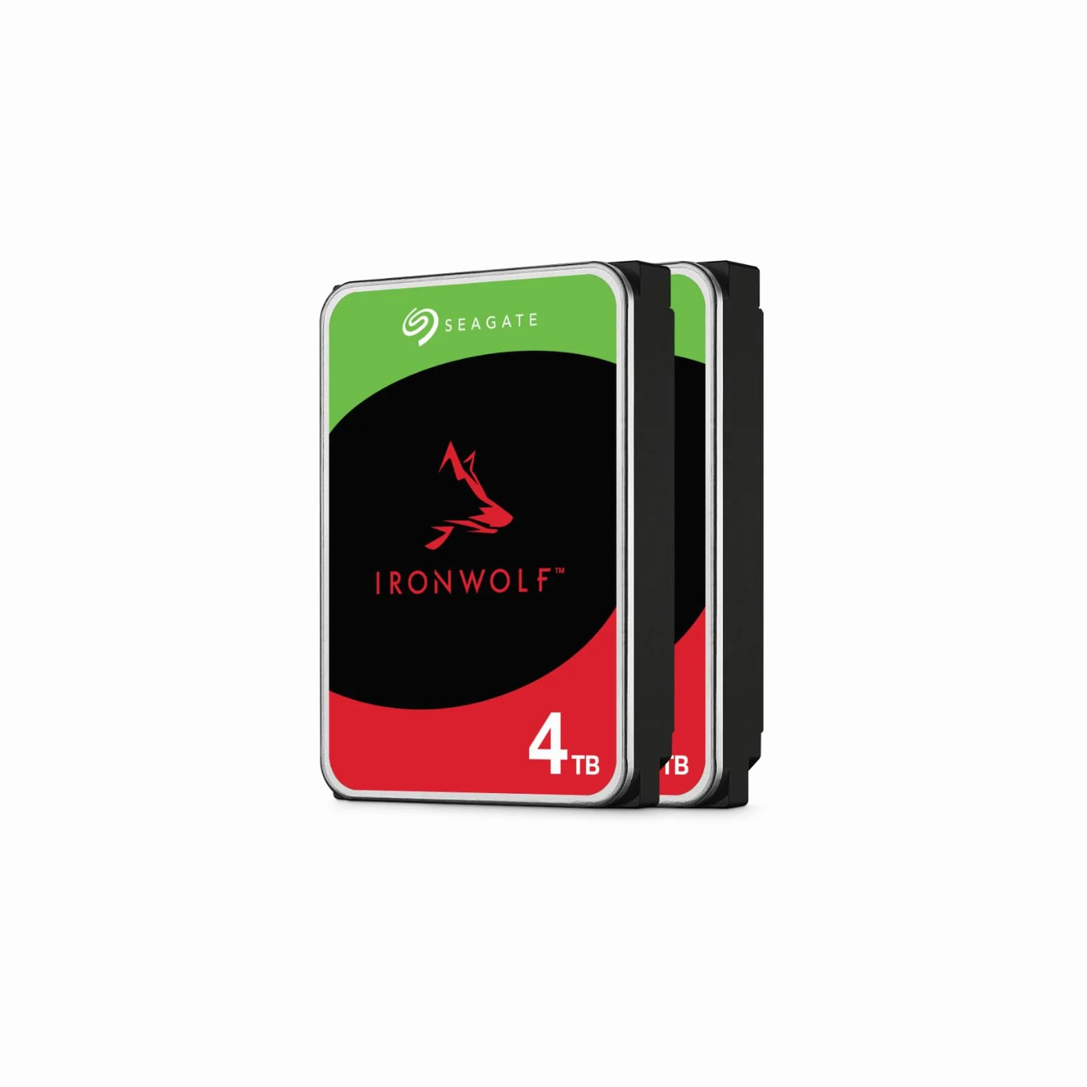 Seagate IronWolf Disque dur interne 4 TB, disque dur NAS, 3,5 pouces, 5400 tr/min, CMR, cache 256 Mo, SATA 6 Go/s, argent, 3 ans de service de sauvetage, FFP, numéro de modèle : ST4000VN006