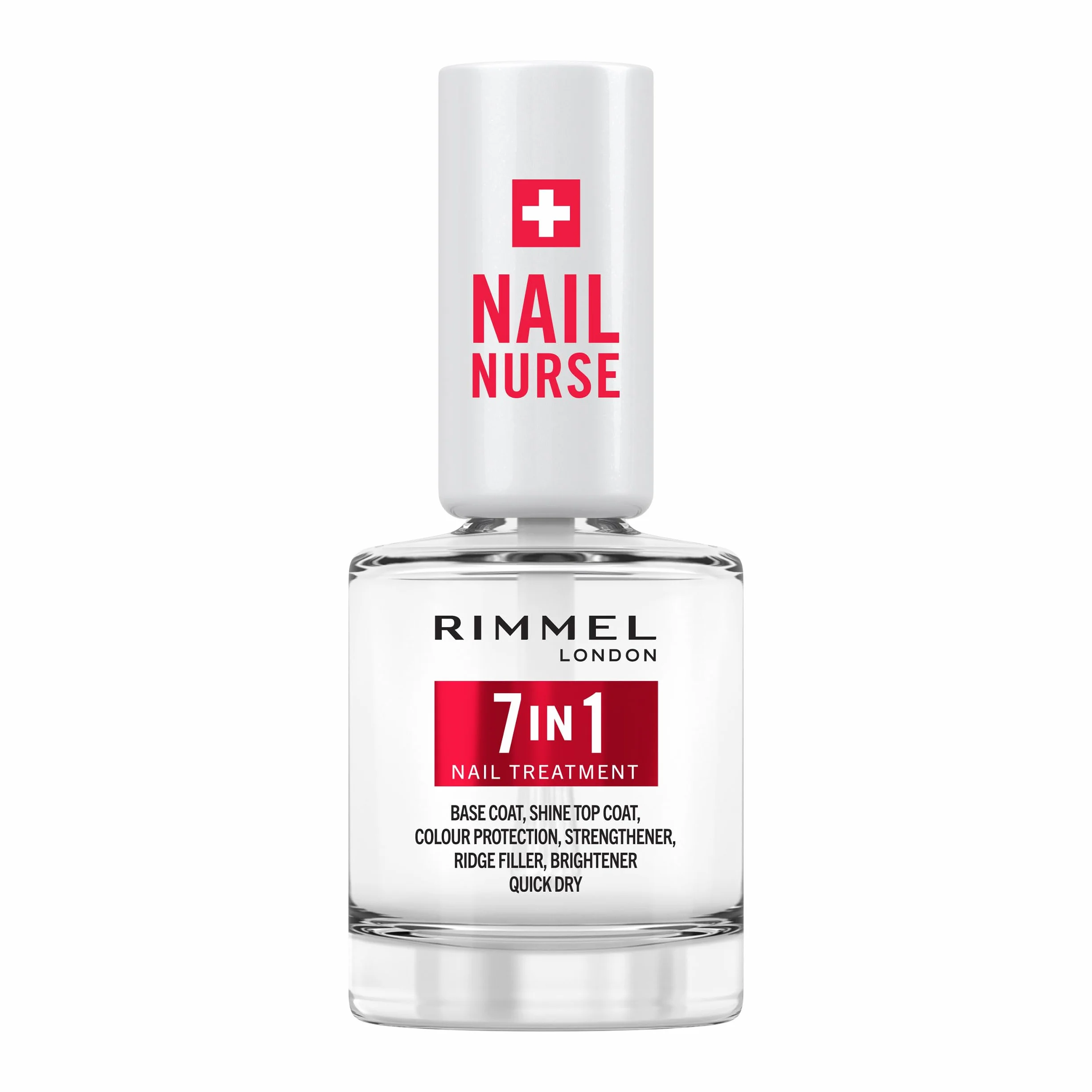 Rimmel London Base & Top Coat 7 en 1 polyvalent 12 ml soin des ongles vegan