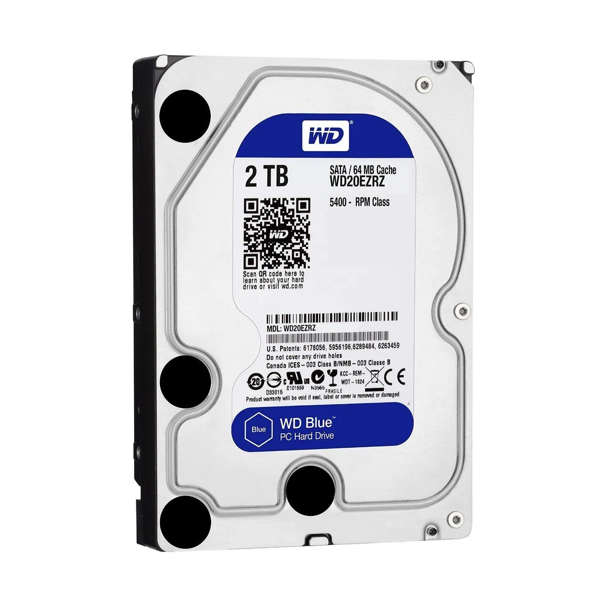 Western Digital Blue WD20EZRZ Disque Dur Interne 3,5 pouces 2 To SATA 6.0Gb/s