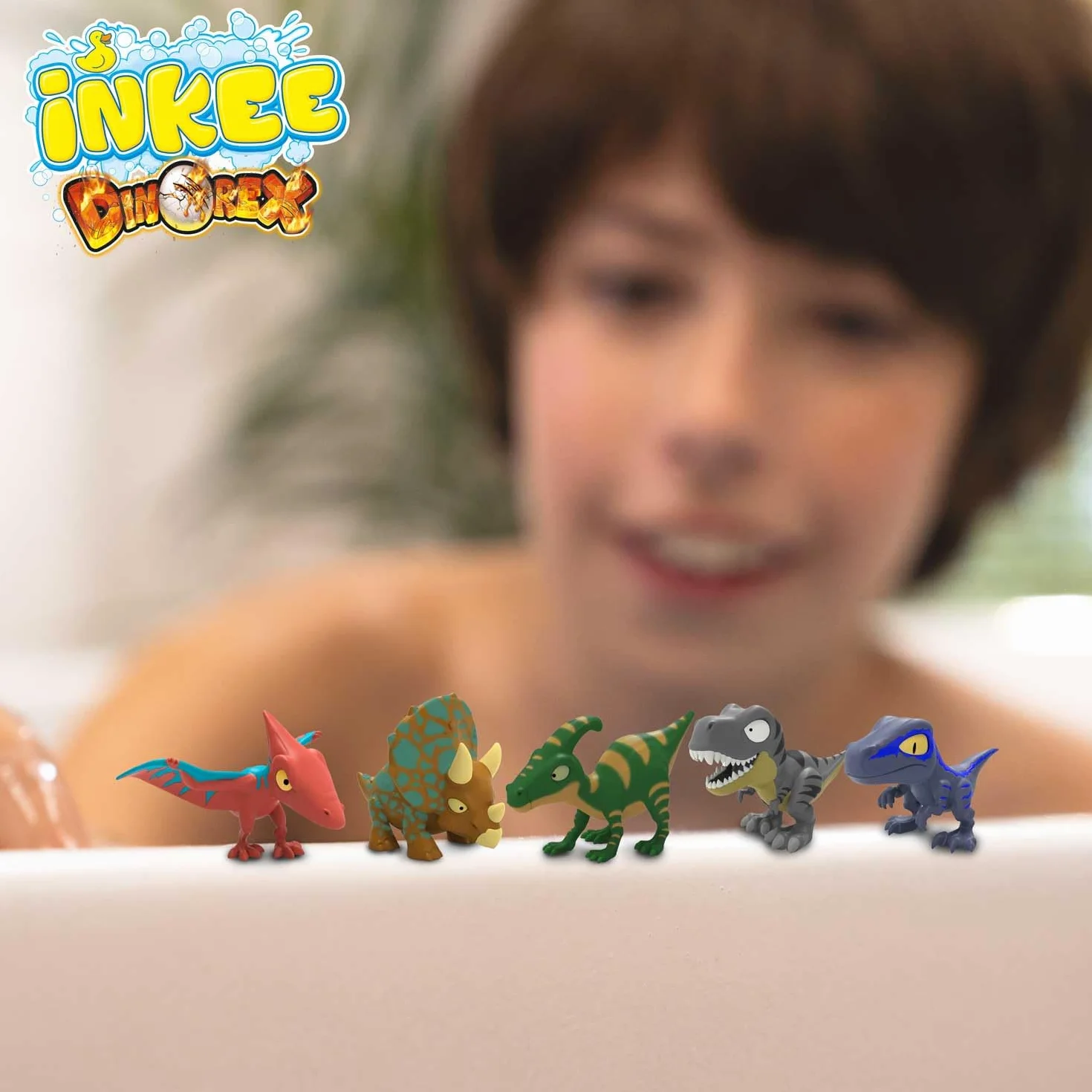 INKEE DINOREX Bombe de Bain Surprise DINO Boule de Bain Enfant Jouet Dinosaure Parfum Ice Tea Pêche
