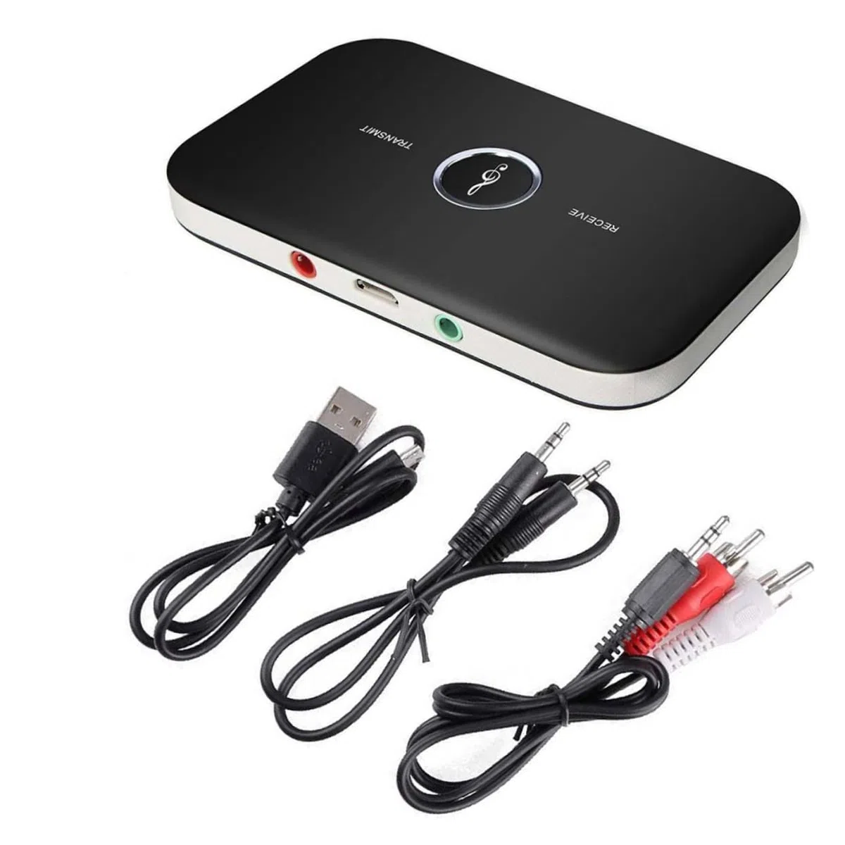 OSALADI 3pièces Adaptateur Transmetteur Et Récepteur Audio Aux pour TV Voiture Et Système Stéréo à Domicile Noir Couleur des Accessoires Aléatoire