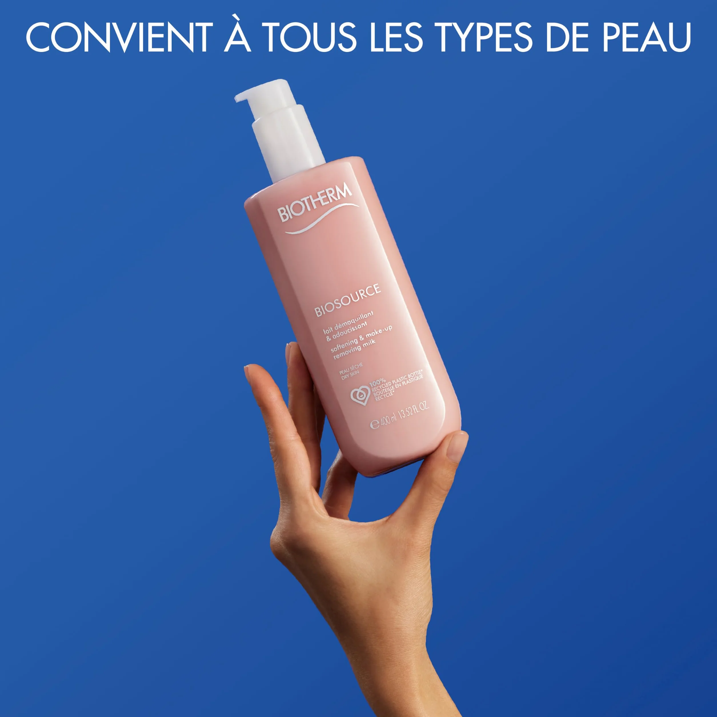Biotherm Biosource Lait Démaquillant 400 ml pour Peaux Normales à Sèches