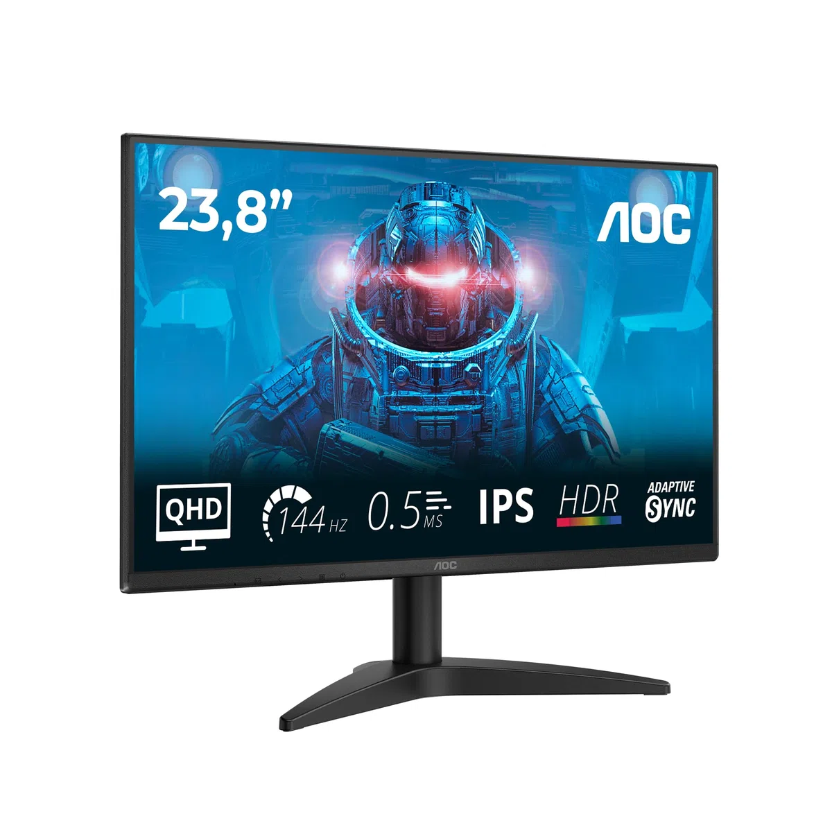 Moniteur AOC Q24B36X 23,8 Pouces WQHD 144 Hz, Dalle IPS, MPRT 0,5 ms, Adaptive Sync, HDR10, (2560 x 1440 HDMI 1 x 2.0 DP 1.4) Noir