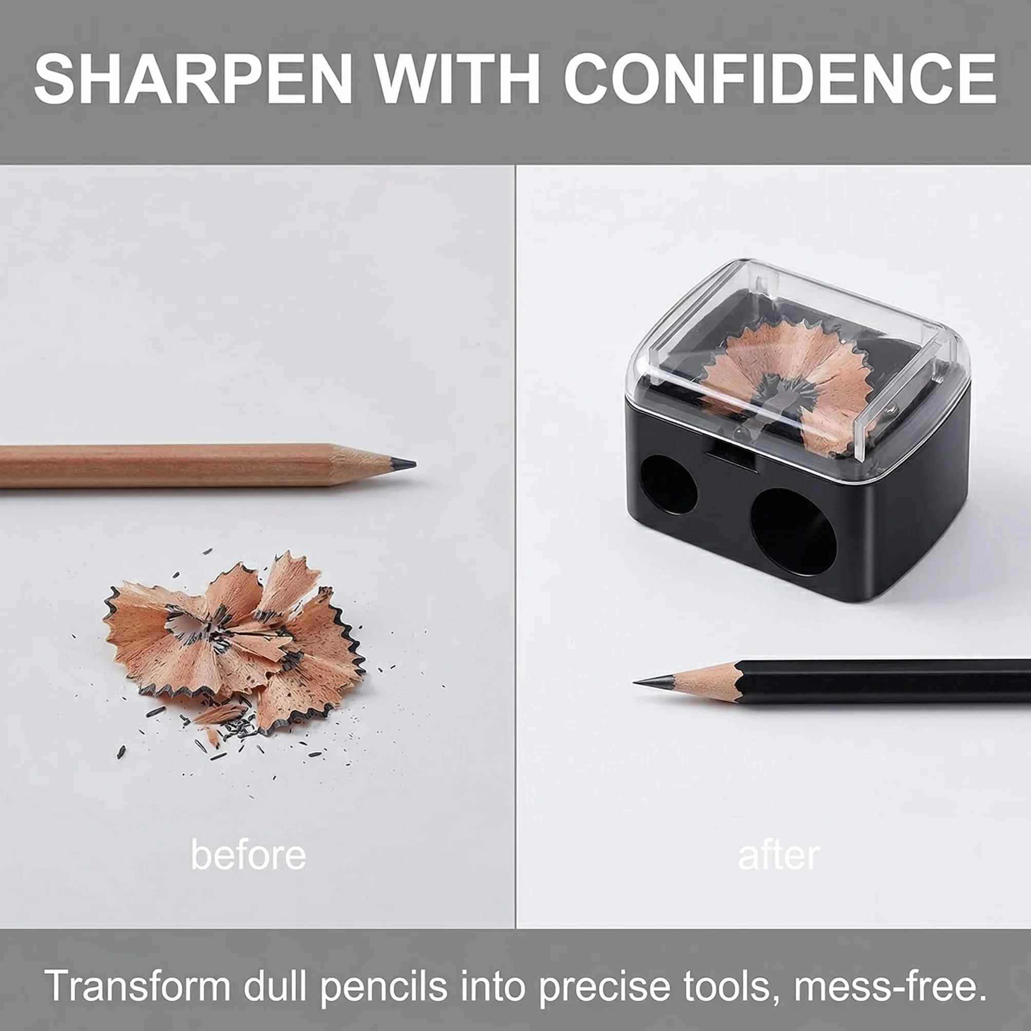 Taille-crayon Cosmétique Universel 4 Pièces pour Maquillage Crayons à Sourcils Eyeliner Lames de Précision