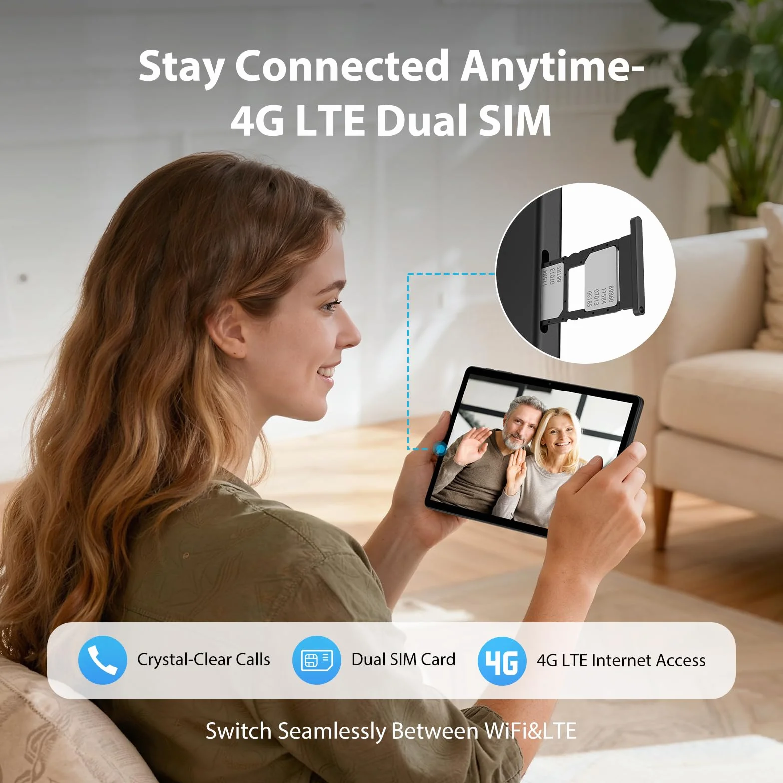 2K Tablette 11 Pouces, 36GB RAM+512GB ROM (2TB TF), Android 15, 4G SIM LTE+5G WiFi, Octa-Core, 2000 * 1200, 9580mAh, 13MP+8MP, WidevineL1, GPS, Bluetooth, Tablette avec Clavier ect (Noir)