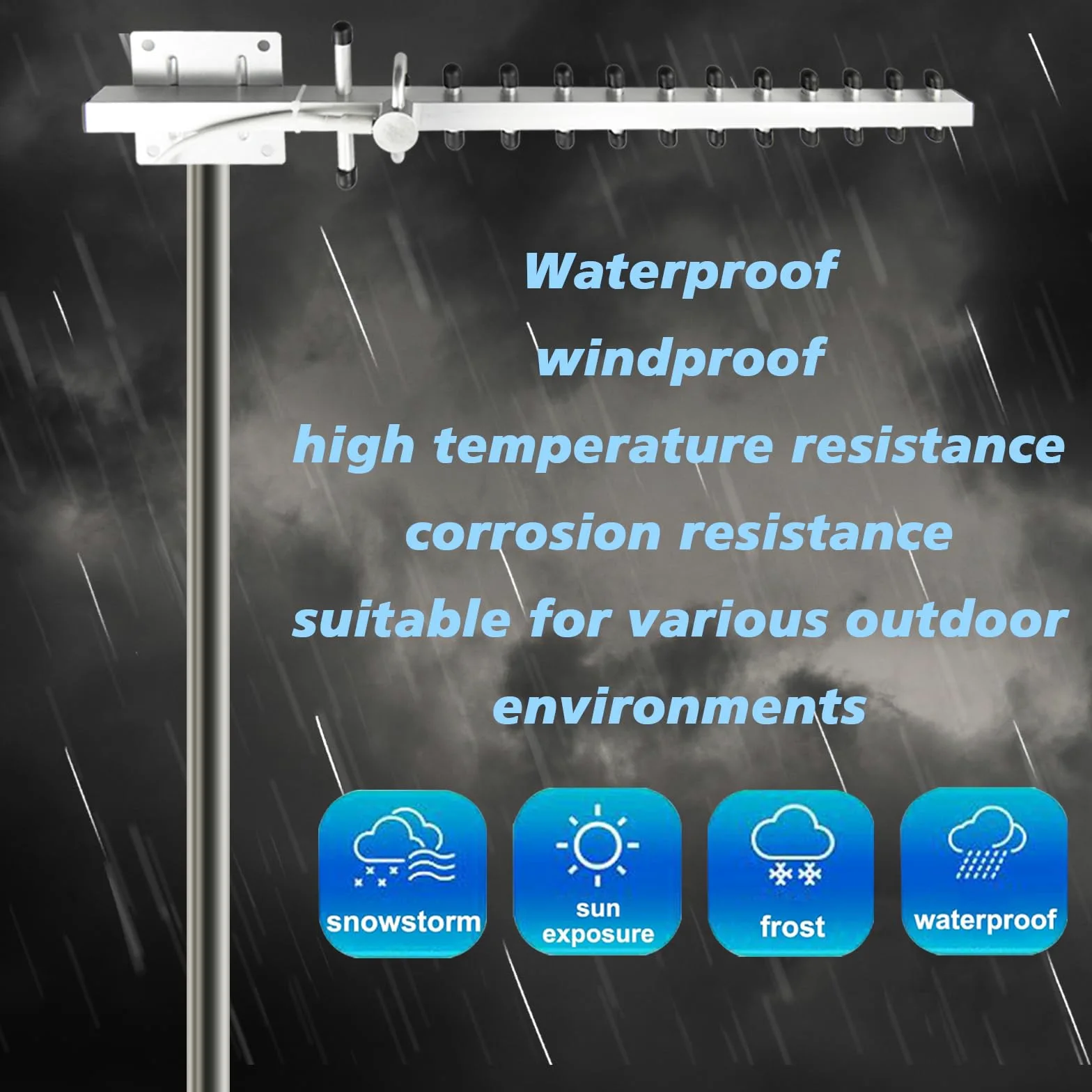 Antenne WiFi Yagi double bande 2,4 G/5,8 G 8 dBi directionnelle extérieure à gain élevé RP-SMA connecteur femelle 1,5 m Câble RG58 13 unités Yagi