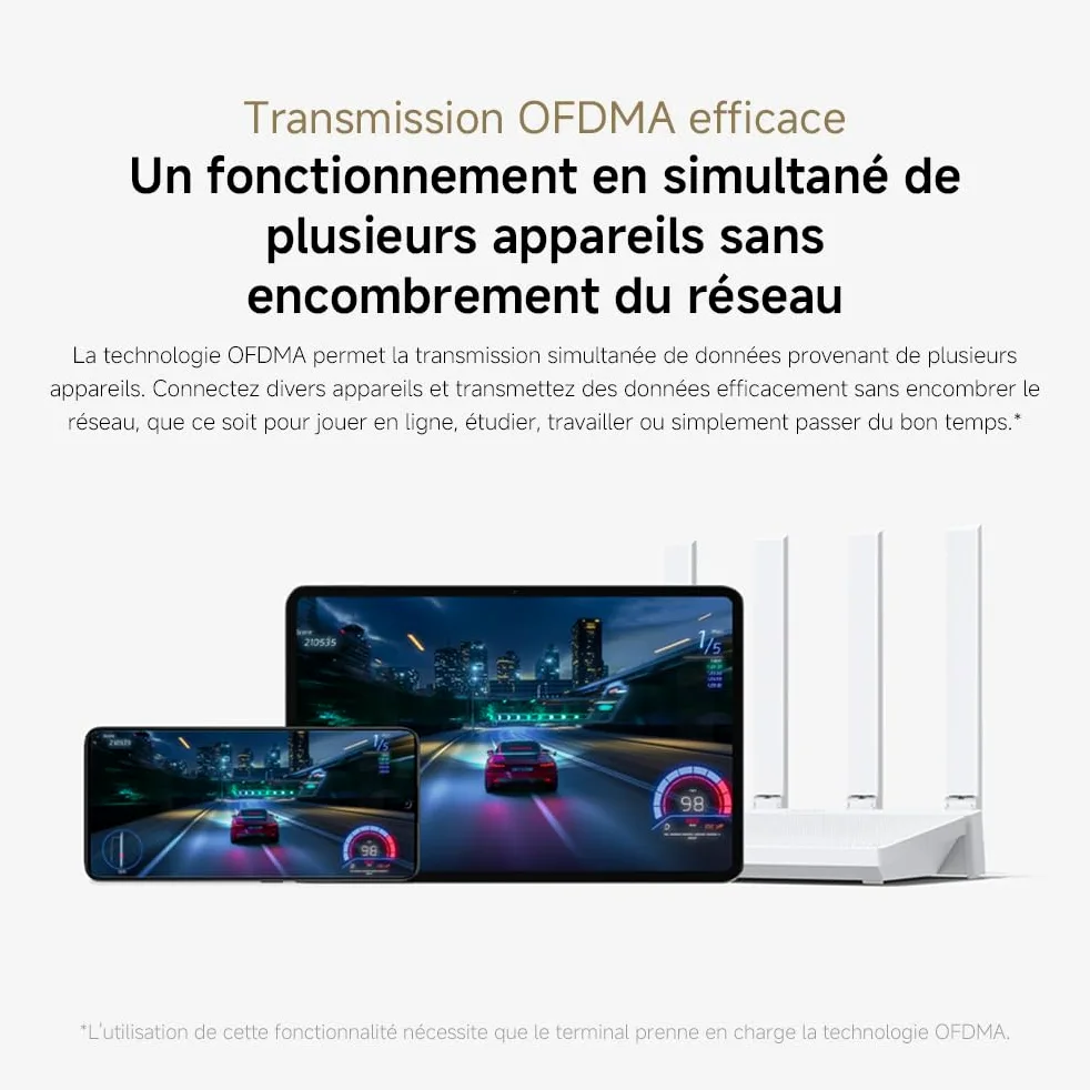 Xiaomi Routeur WiFi6 AX3000 - Port Gigabit, Système Mesh | Performance WiFi Haute Vitesse