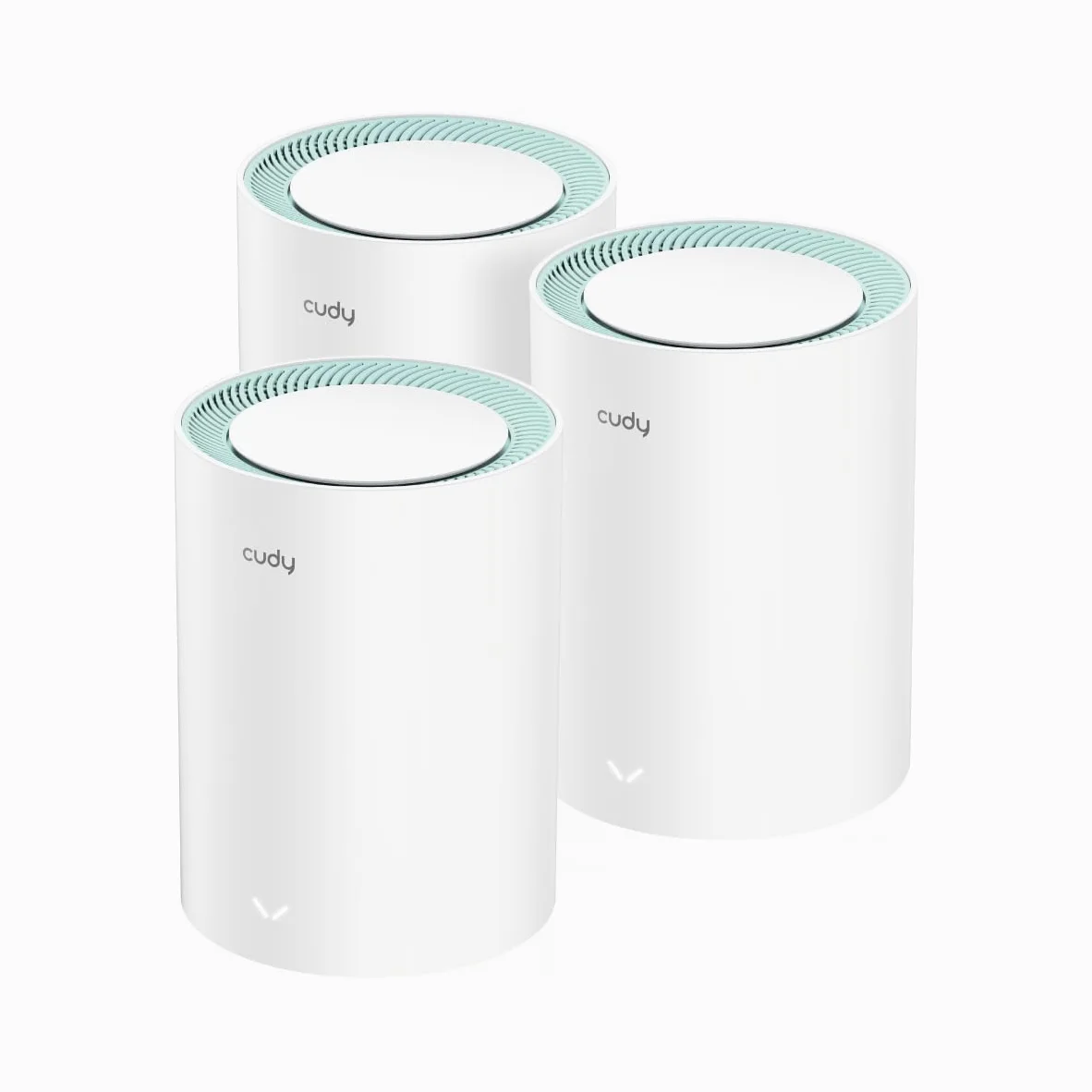 Cudy Système maillé Wi-FI 6 AX1500 pour Toute la Maison, M1500 3-Pack | Wi-Fi 6 bi-bande 1201 + 300 Mbps, 3 ports GbE, réseau maillé transparent, client VPN WireGuard, for business, pour la maison