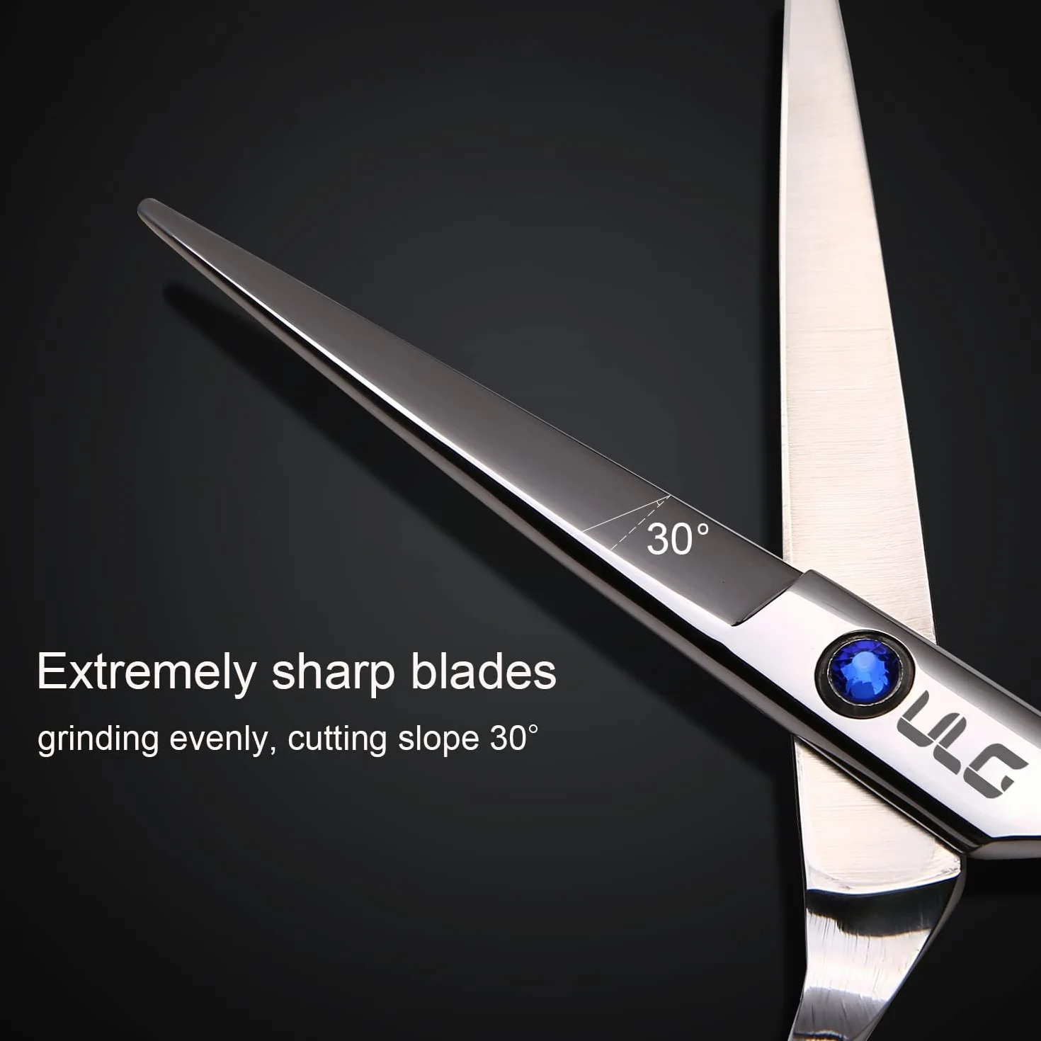 Ciseaux de coiffure Ulg Extra Sharp 16,5 cm acier inoxydable japonais repose-doigt amovible