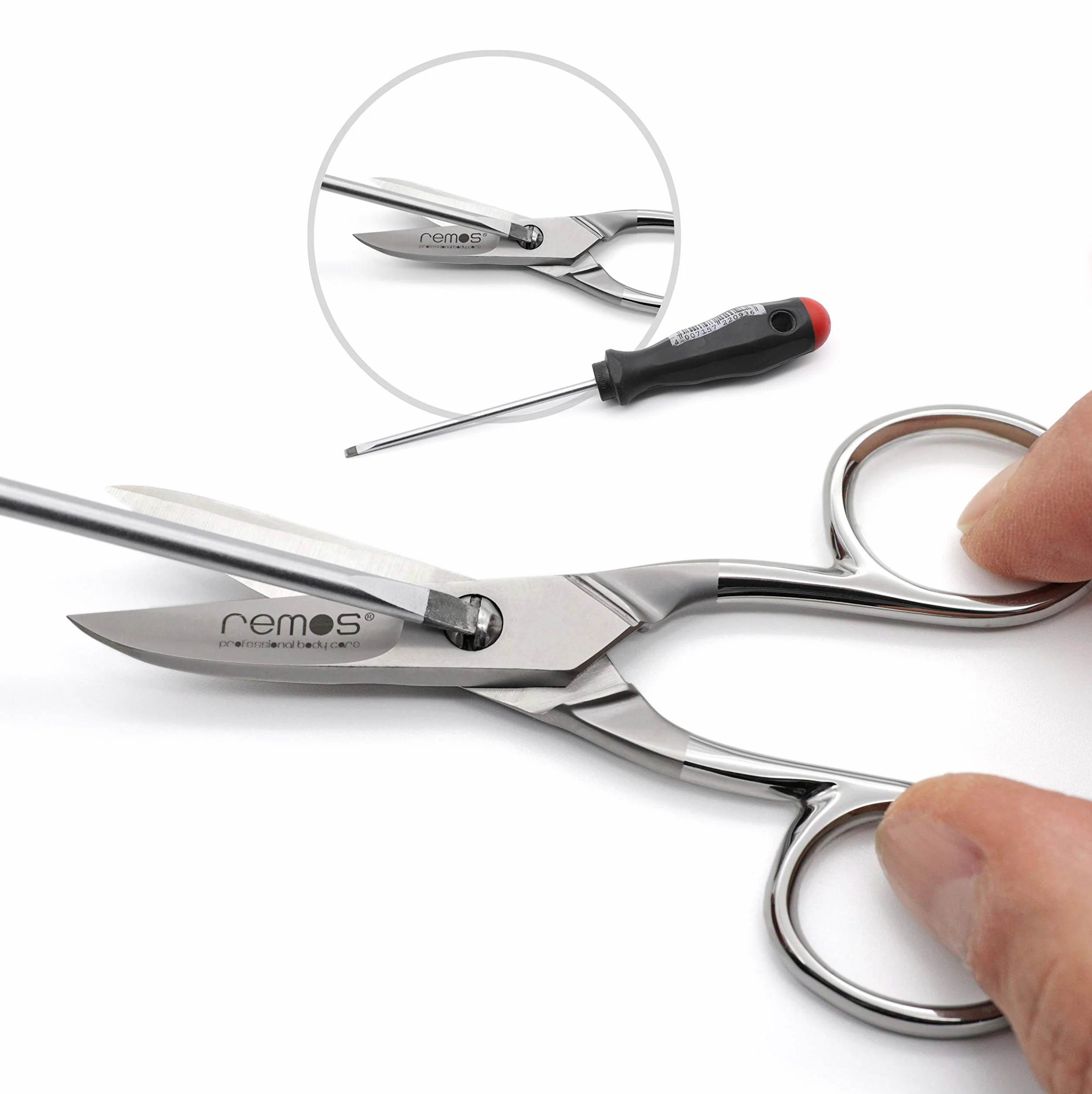 Remos Ciseaux à ongles en acier inoxydable denté pour ongles forts et ongles d'orteil