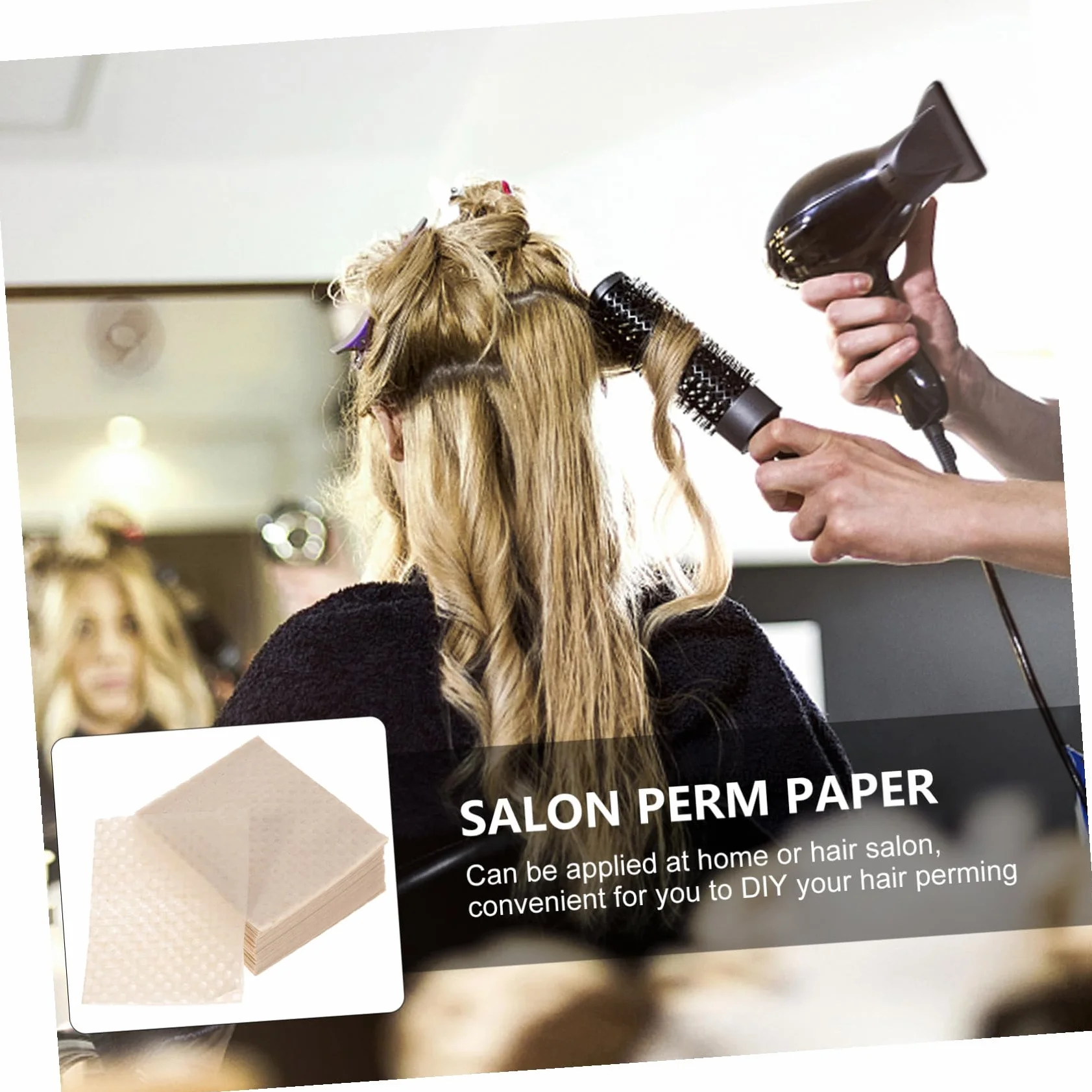 Papier Perm résistant aux hautes températures ultra fin pour salons de coiffure - 1 boîte