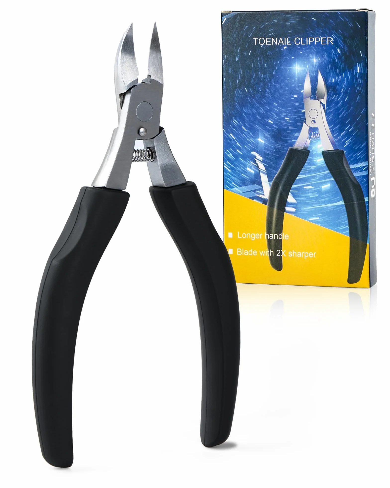 Pince à Ongles Acier Inoxydable, Coupe Ongle Professionnel, Poignée Antidérapante, pour Ongles Incarnés