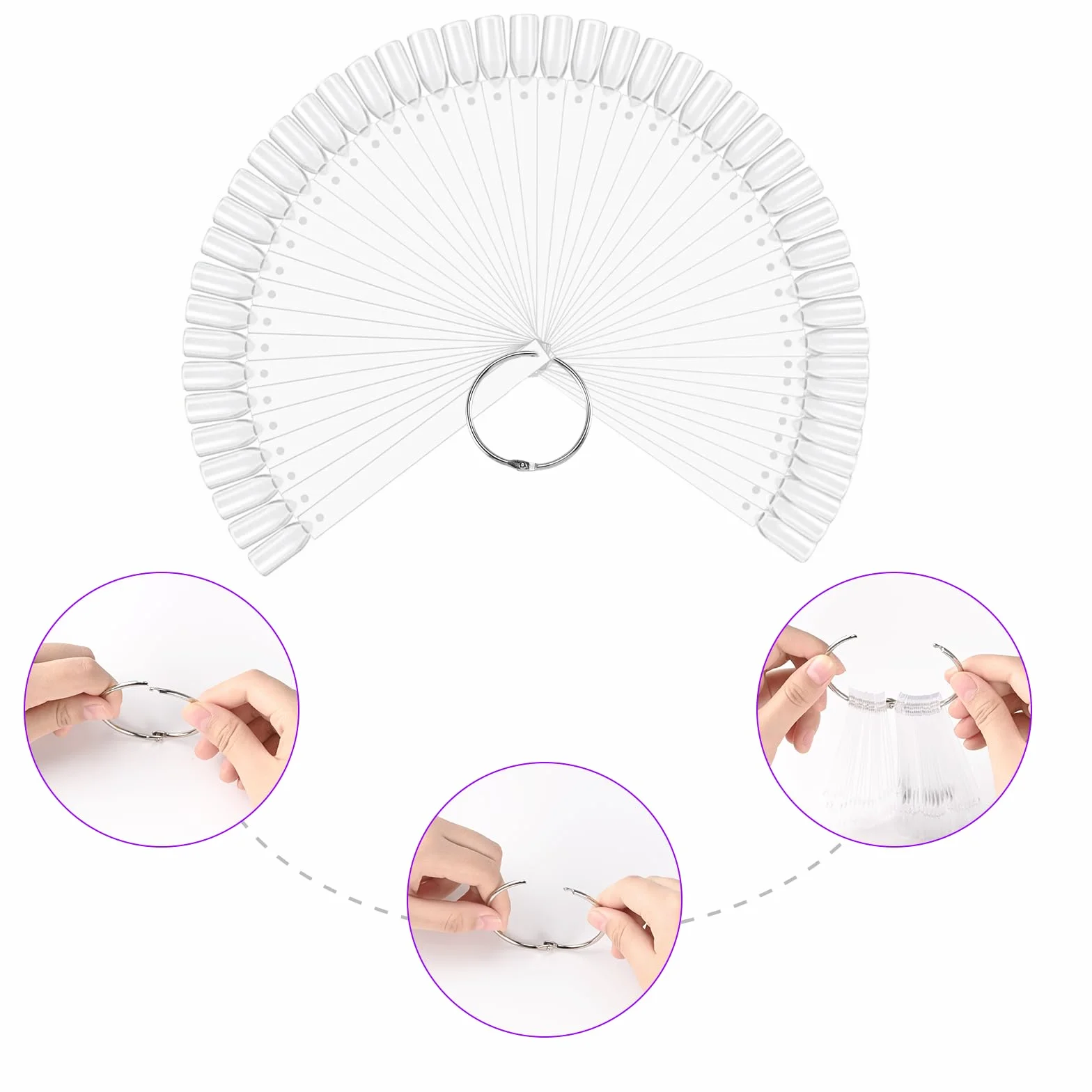 Nuancier Ongles 150 Pièces Présentoir Vernis Semi Permanent Nail Art avec Autocollants Numéro