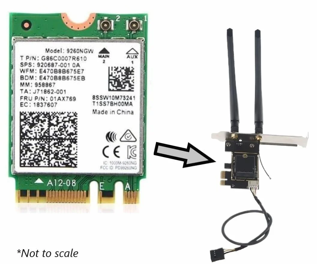 AC9260 Desktop Wi-FI Kit | PCIe x4 | 1.73 Gbps | Bluetooth 5.1 Support | Wi-FI 5 Wireless-AC No vPro 9260NGW (Wi-FI 5)