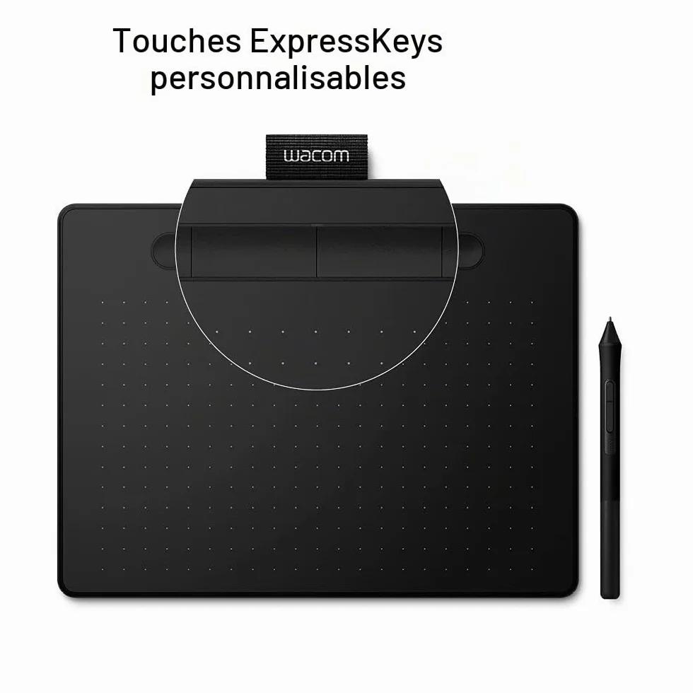 Wacom Intuos Medium Tablette Graphique Stylo Pression Noir Dessin Peinture Retouche Photo