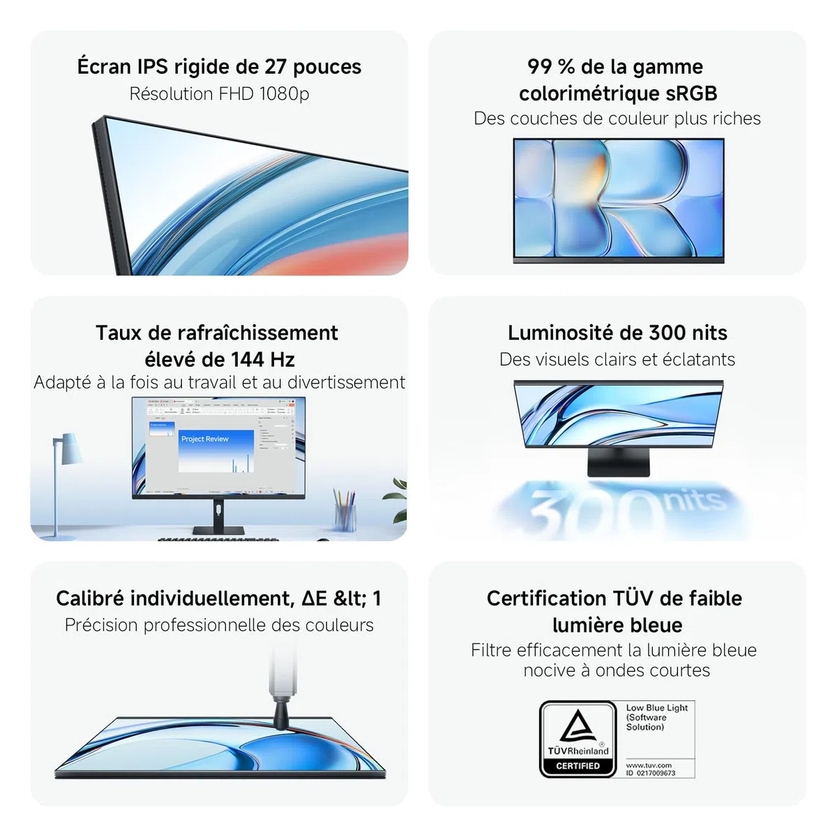 XIAOMI Gaming Moniteur 27 Pouces, 144Hz, FHD, FreeSync, IPS, P27FDA-RAGL