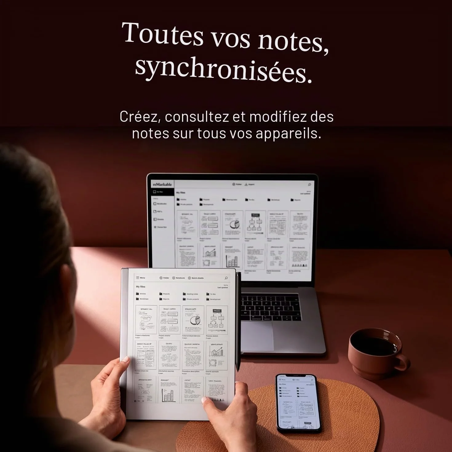 reMarkable 2 tablette 10,3" écran numérique papier Marker Plus câble USB-A vers USB-C renouvelé