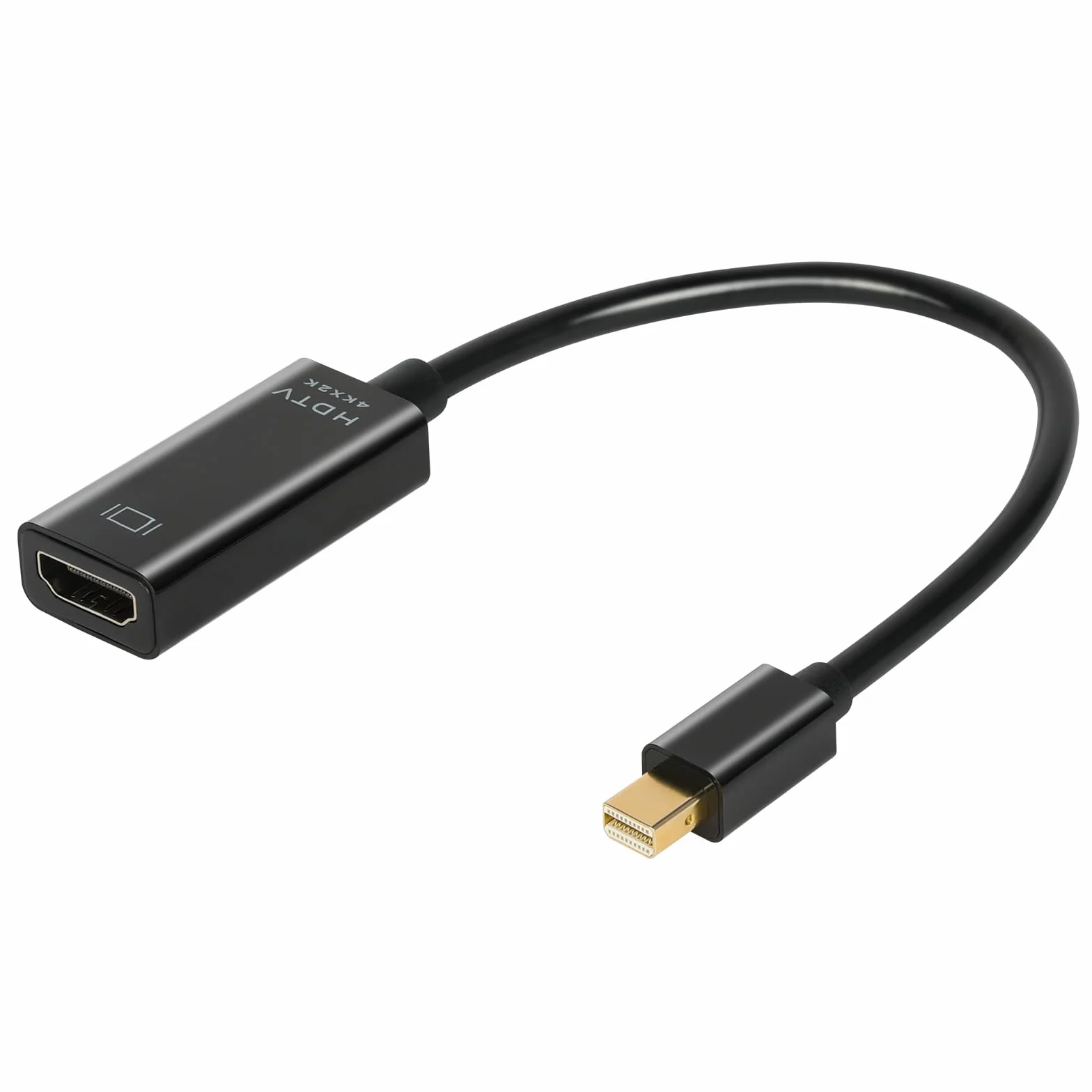 AXFEE Adaptateur Mini DisplayPort vers HDMI 4K 30Hz 2K 60Hz 1080P 120Hz Noir