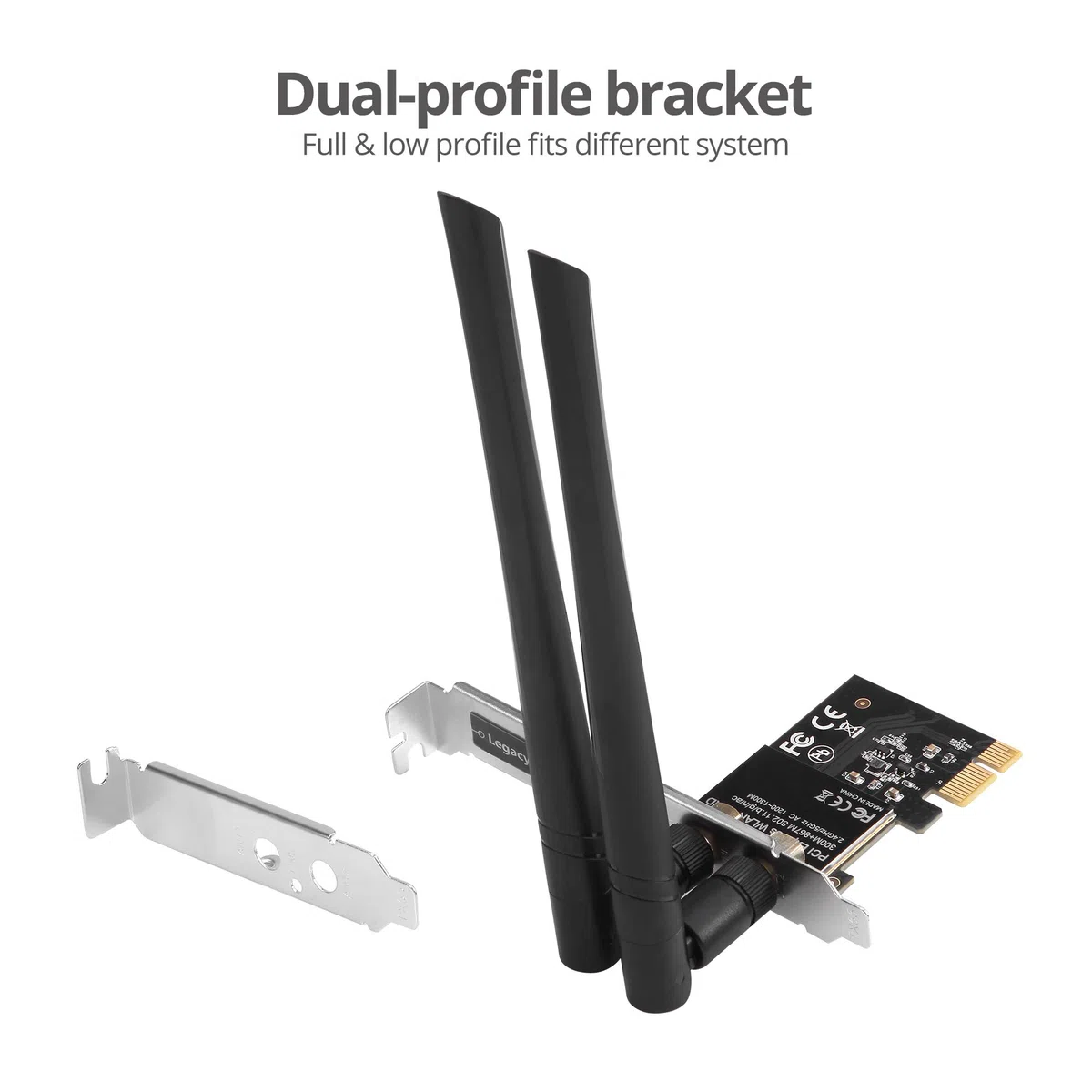 SIIG Carte PCIe sans fil 2T2R double bande WiFi Ethernet PCIe – AC1200, carte réseau WiFi, PCIe 2.0 x1 vers 2T2R 2.4G/5G double bande sans fil, 802.11ac, RTL8812AE, pour Windows 10/8.1/7, LB-WR0011-S1
