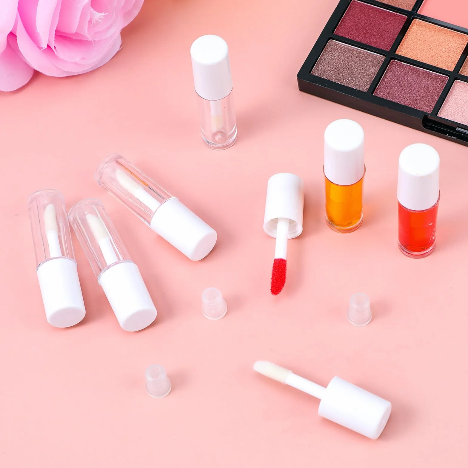 10 tubes gloss à lèvres vides transparents rechargeables 1,2 ml pour baume échantillons voyage