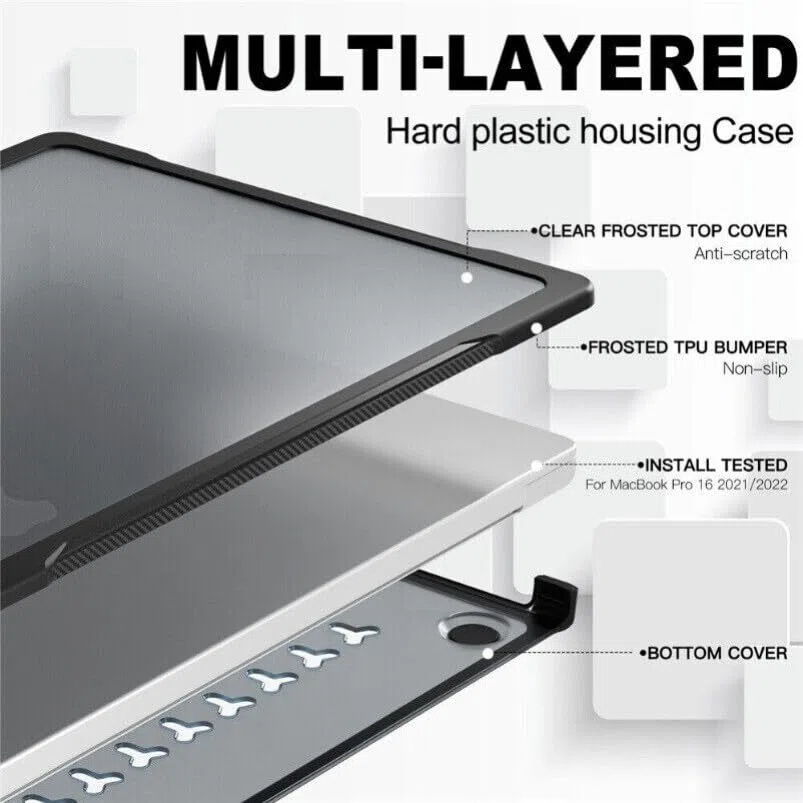 Coque pour MacBook Pro 13 pouces (M1, 2020) A2338 (couleur : rose chaud/transparent) Étui à rabat antichoc