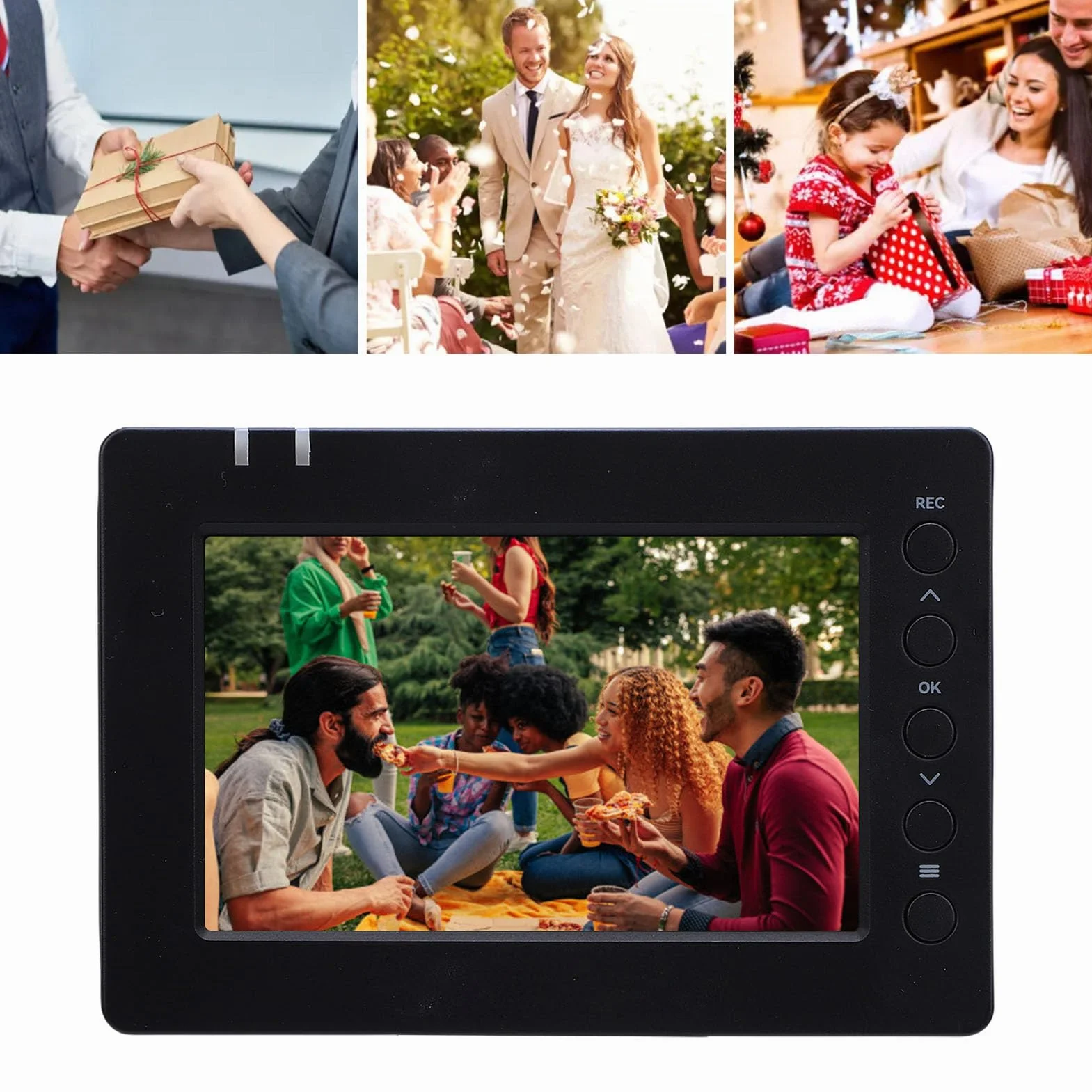 Boîte Vidéo, Convertisseur Vidéo vers Numérique de Carte Externe 4K, Convertisseur d'écran 5 Pouces avec Consoles et Caméras Compatibles, Prise en Charge de la Lecture et de