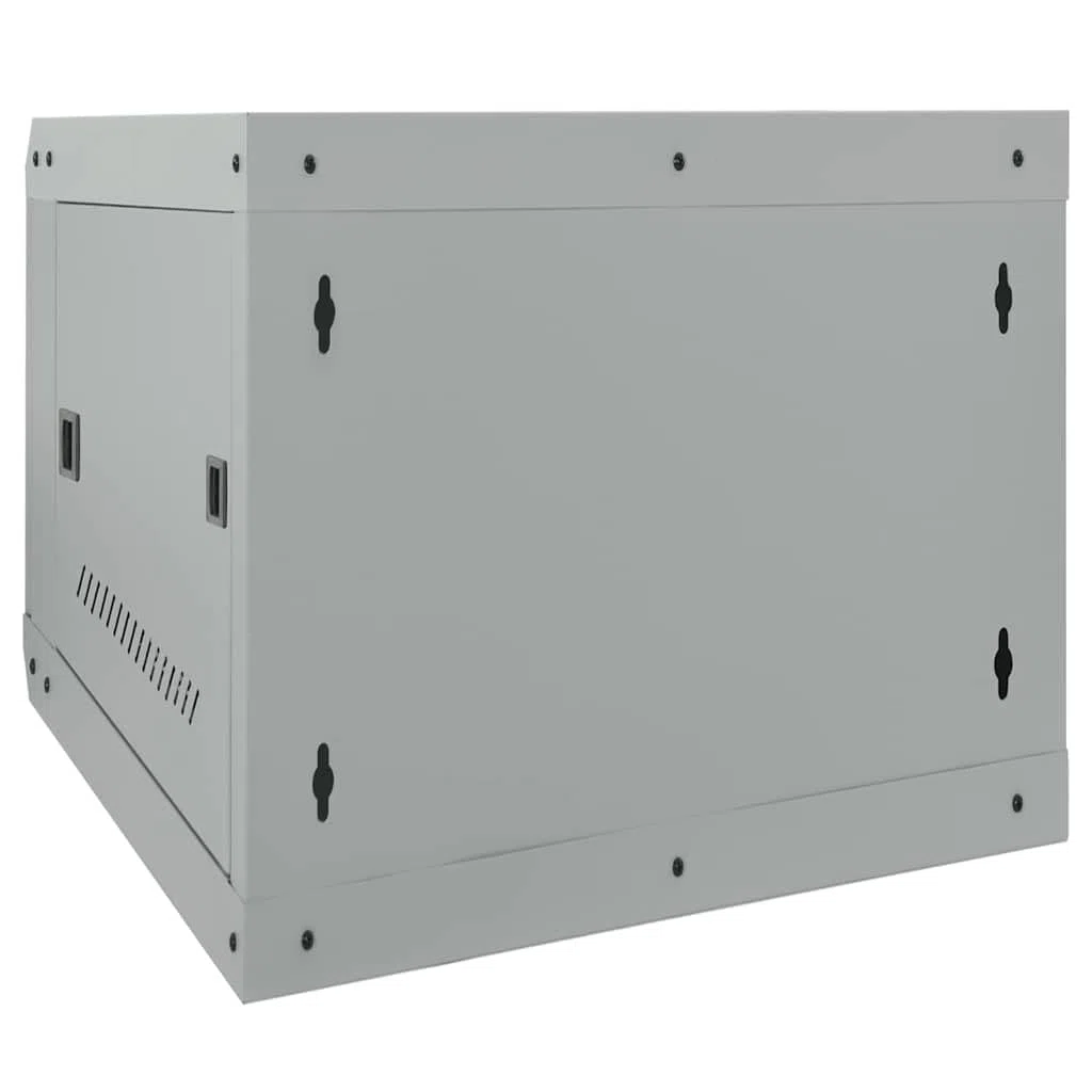 Armoire réseau 53 x 60 x 45 cm - Montage mural - En acier - Pour serveur de bureau - 19" - Armoire de distribution de données - Gris