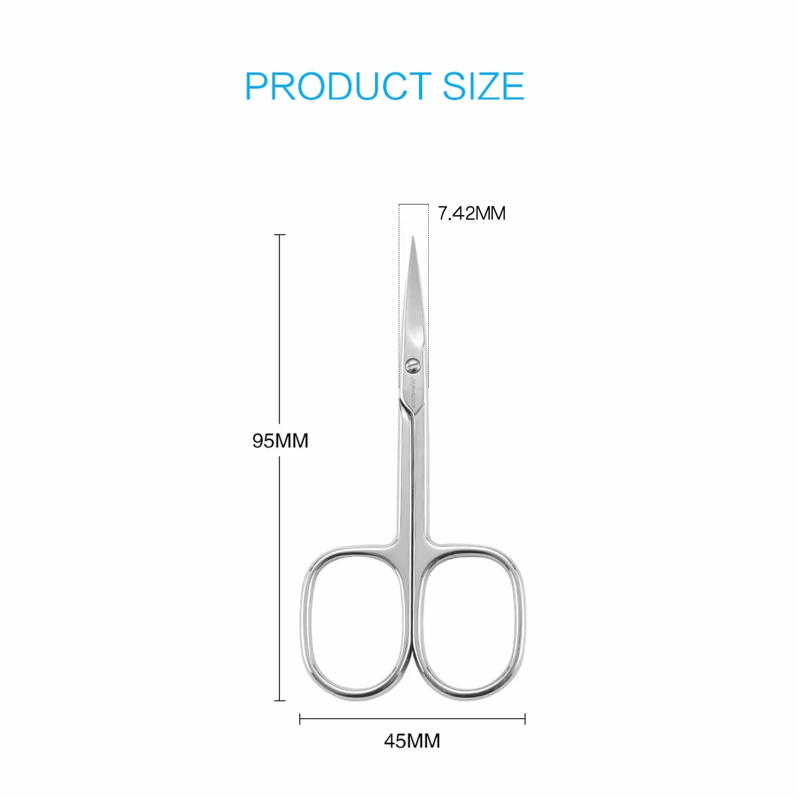 JARVISTAR Ciseaux à ongles incurvés 95 mm manucure pédicure