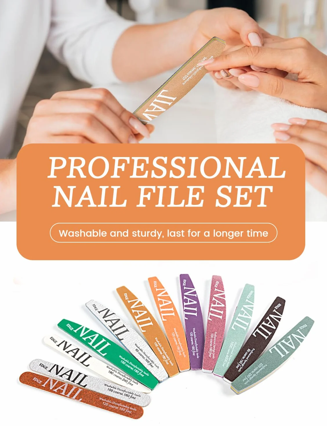 Lime à ongles et polissoir lot de 12 pour ongles naturels acrylique gel