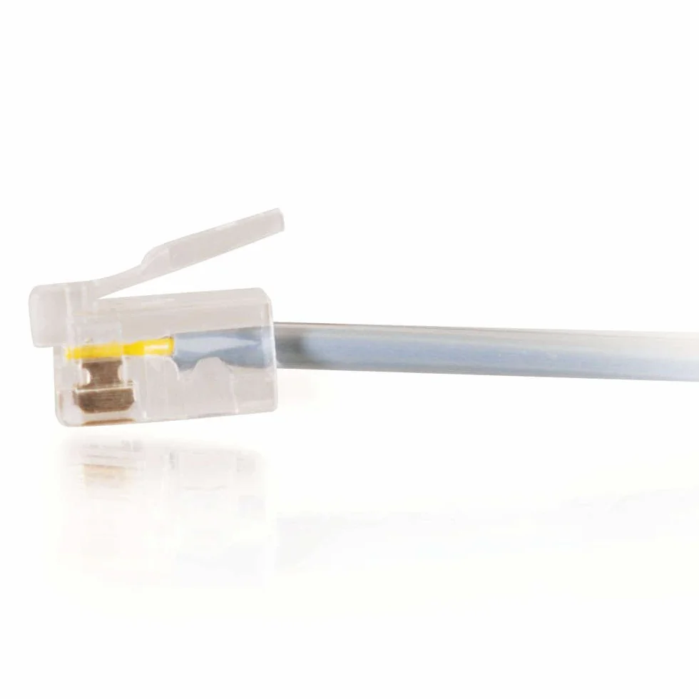 C2G RJ11 6P4C Straight Modular Telephone Cable - 10 m - Grey