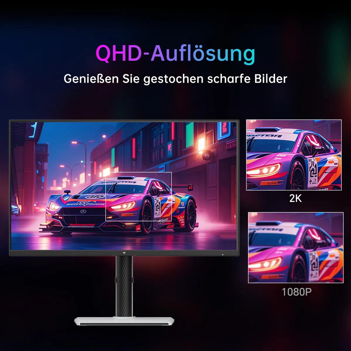 KTC 27'' Ecran PC Gamer, QHD (2560x1440), 210Hz, 1ms GTG, Fast IPS, Adaptive Sync, Moniteur Gaming, HDR400, 131% sRGB, Écran Blanc, Haut-parleurs intégrés, VESA 100x100, DP1.4/HDMI 2.0, H27T6