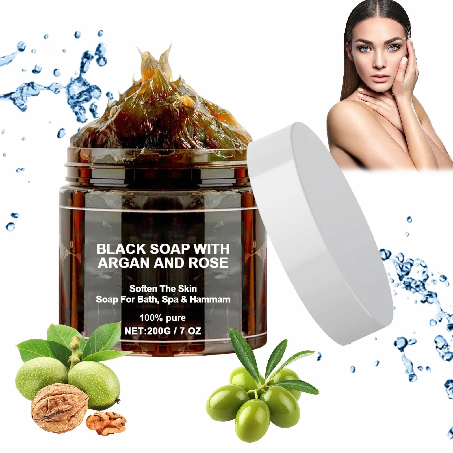 Savon Noir Marocain 200g - Gommage Corps Exfoliant