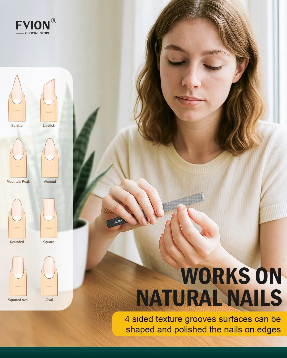 Lime à Ongles Professionnel en Acier Inoxydable FVION 2Pcs pour Ongles Épais Pédicure