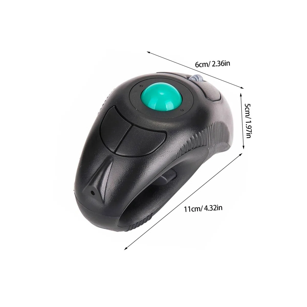 Mikikit Souris sans Fil Ergonomique Trackball 2,4 Ghz Port USB Portable Adaptée aux Gauchers et Droitiers pour Environnement de Travail Informatique