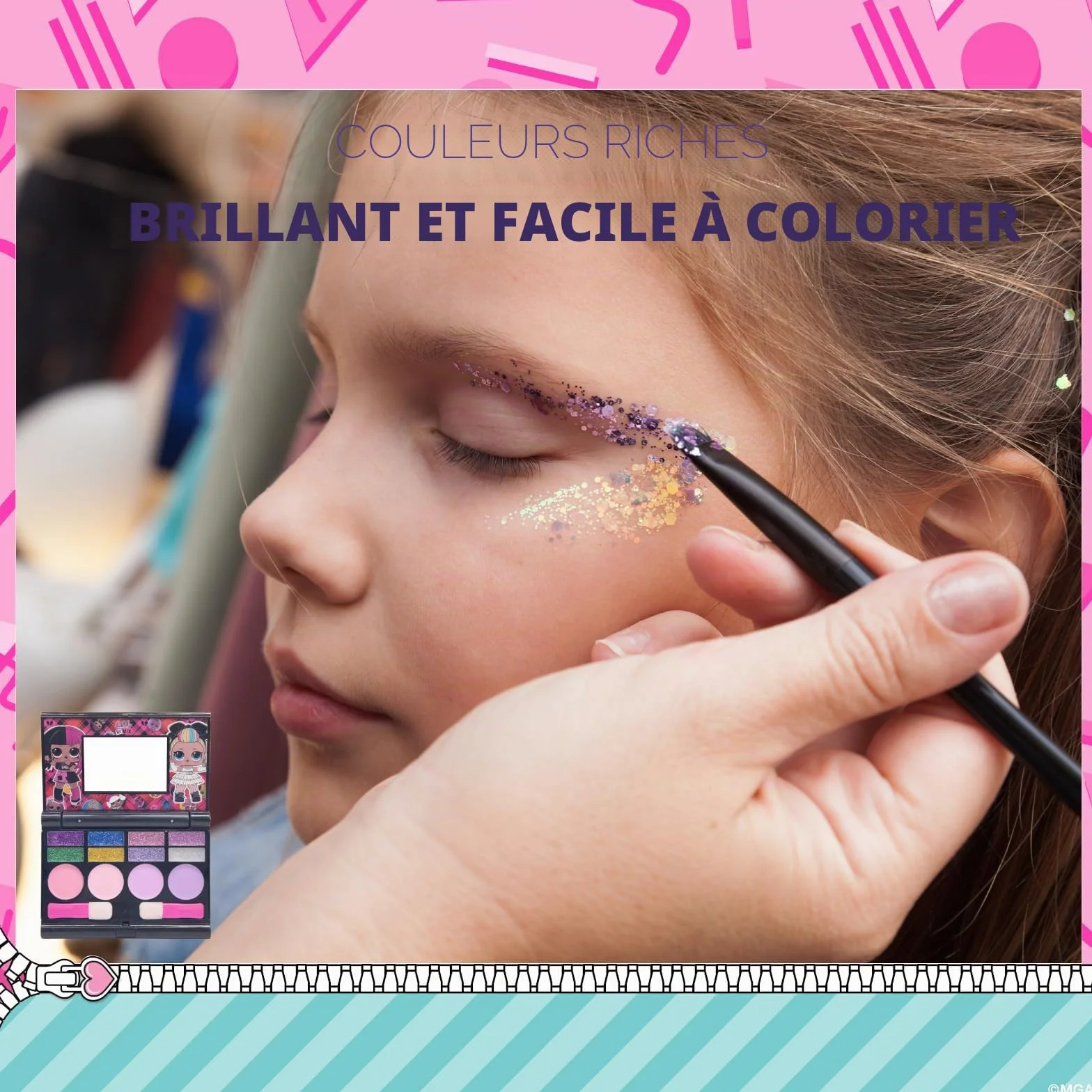 L.O.L. Surprise! Coffret Maquillage Gloss, Ombres, Blush & Pinceaux Portable