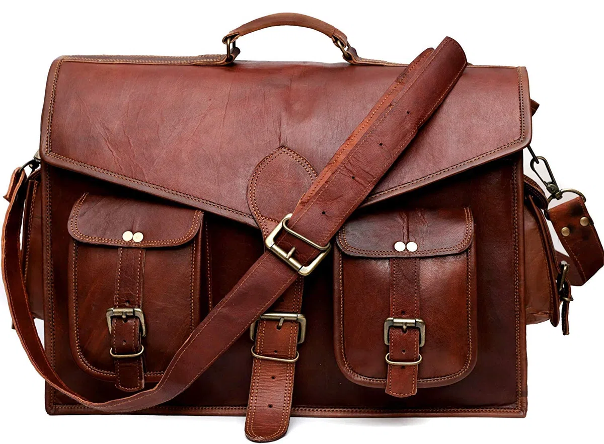 sac à bandoulière en cuir, porte-documents, épaule, bureau, valises, cartables pour hommes et femmes