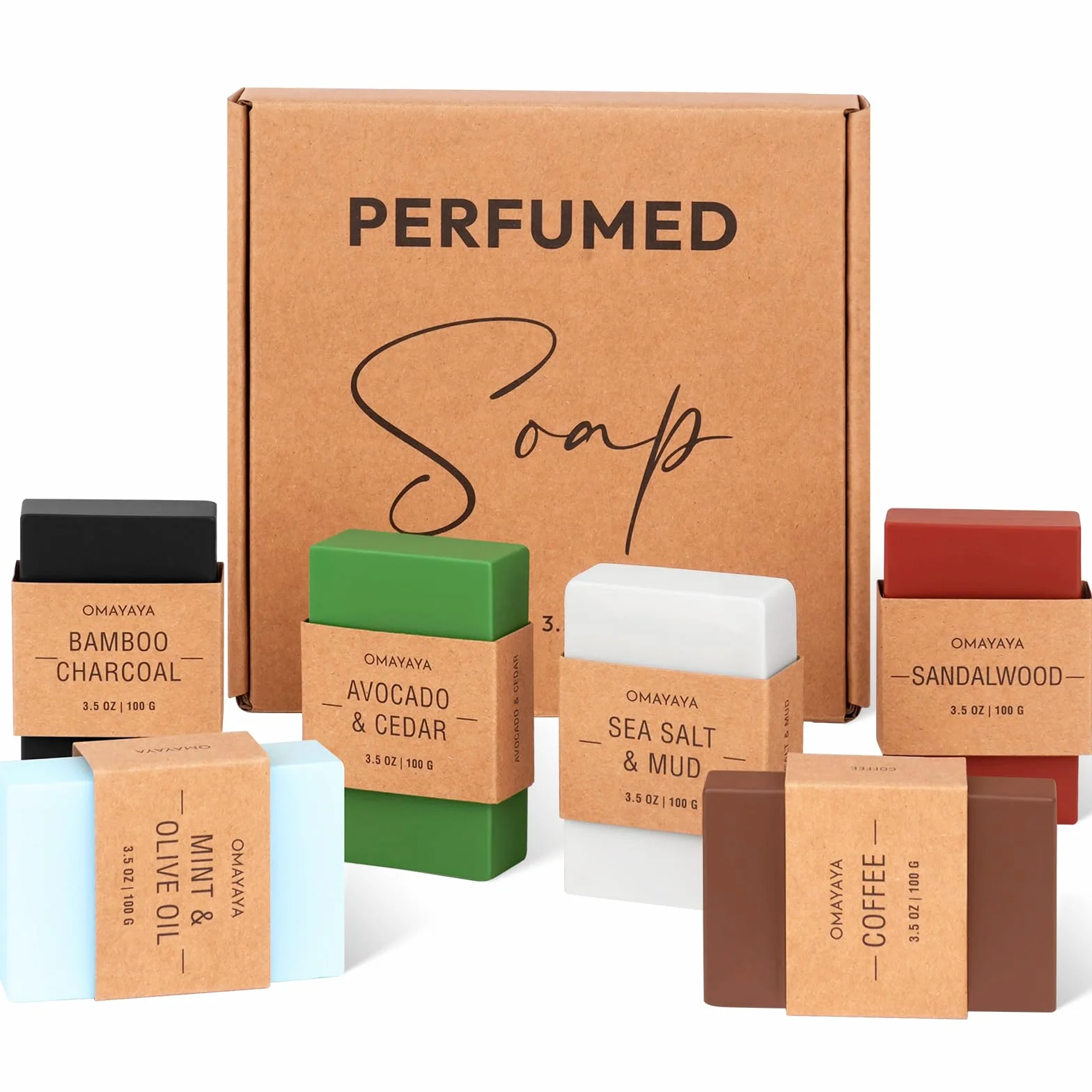 Savon de douche pour homme 100 g solide naturel lot de 6