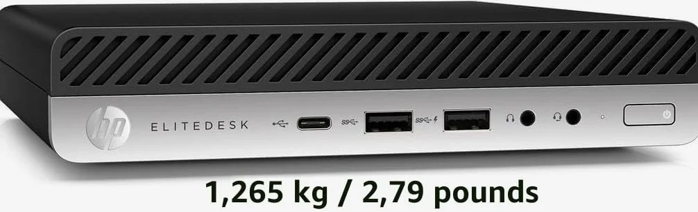 HP EliteDesk 705 G4 Mini PC de bureau AMD Ryzen 5 Pro 2400G, RAM 8 Go, SSD 256 Go, WiFi, Bluetooth, clavier QWERTY américain, Windows 11 Pro (reconditionné)