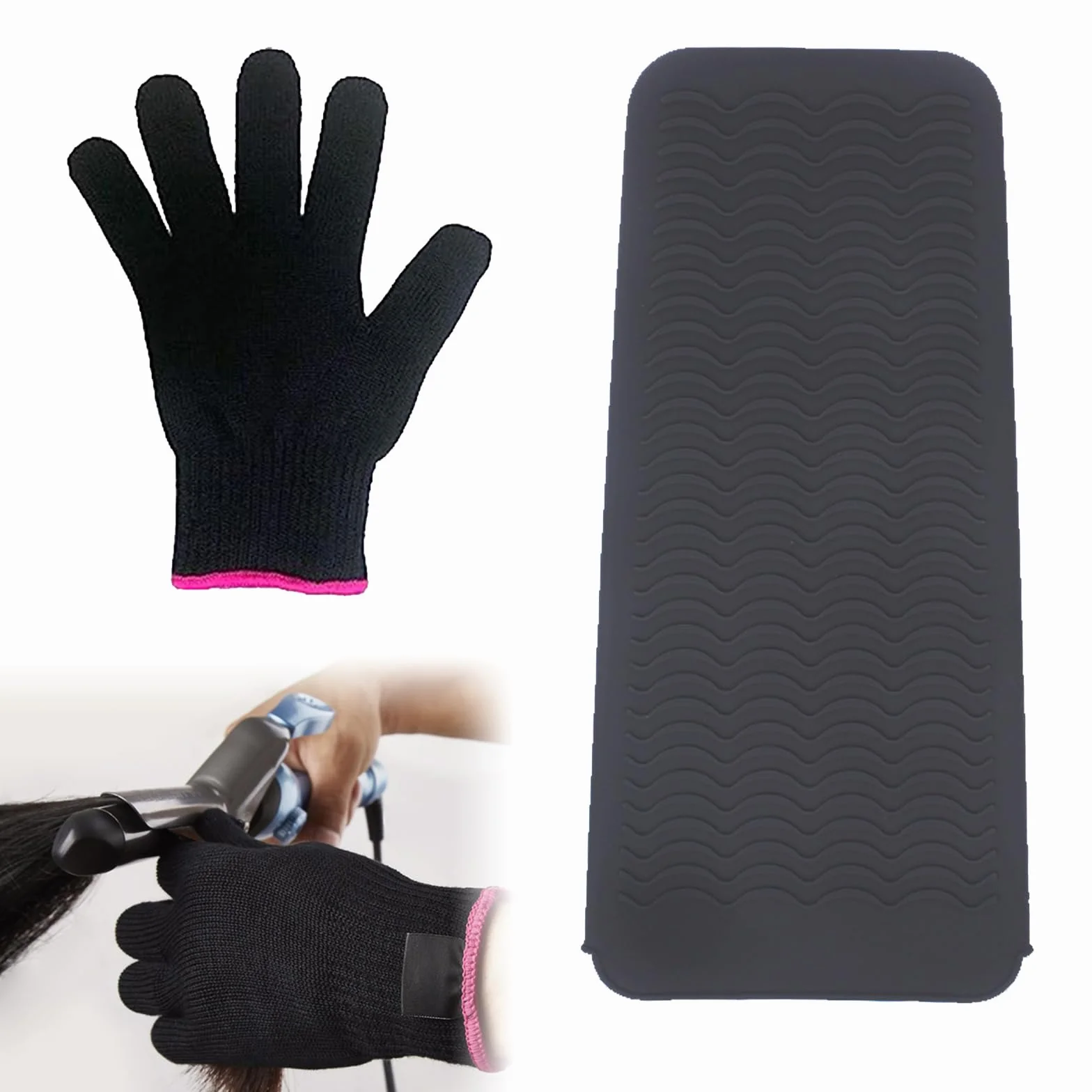 Gants Résistants à la Chaleur Tokaneit, Coussin d'Isolation Thermique en Silicone 2 Pièces