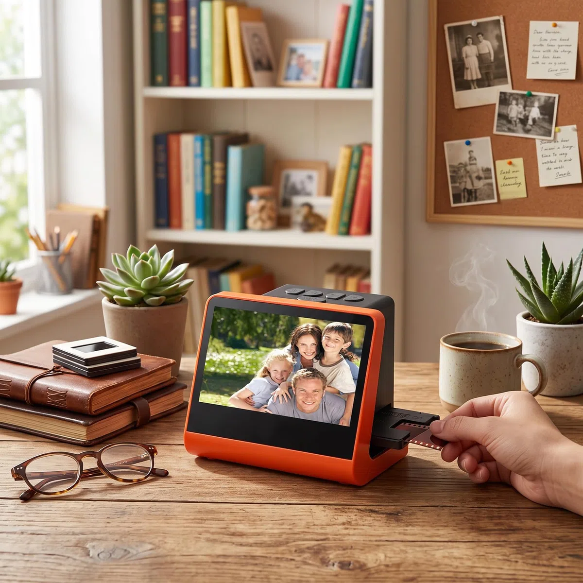Goshyda Scanner de Film Numérique, Scanner de Diapositives de Film Numérique 22 MP, écran HD de 5 Pouces, Mémoire Intégrée de 16 Go, pour Convertir 135 126 110 Films Super8 en JPEG (Prise UE)