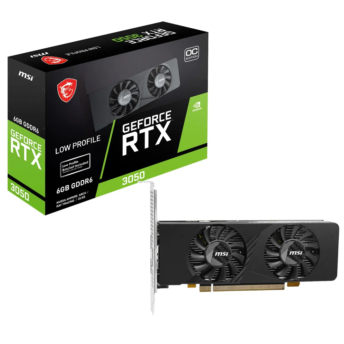 MSI NVIDIA GeForce RTX 3050 LP E 6G OC Carte Graphique