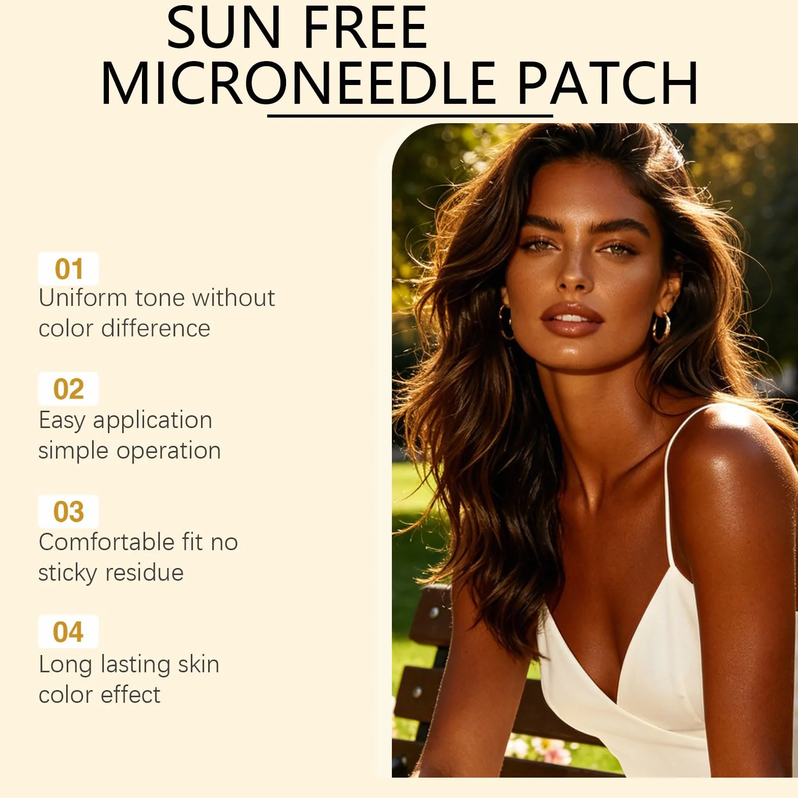 Sun-Free Lot de 35 patchs bronzants à micro-aiguilles Seless pour teint uniforme et éclat naturel