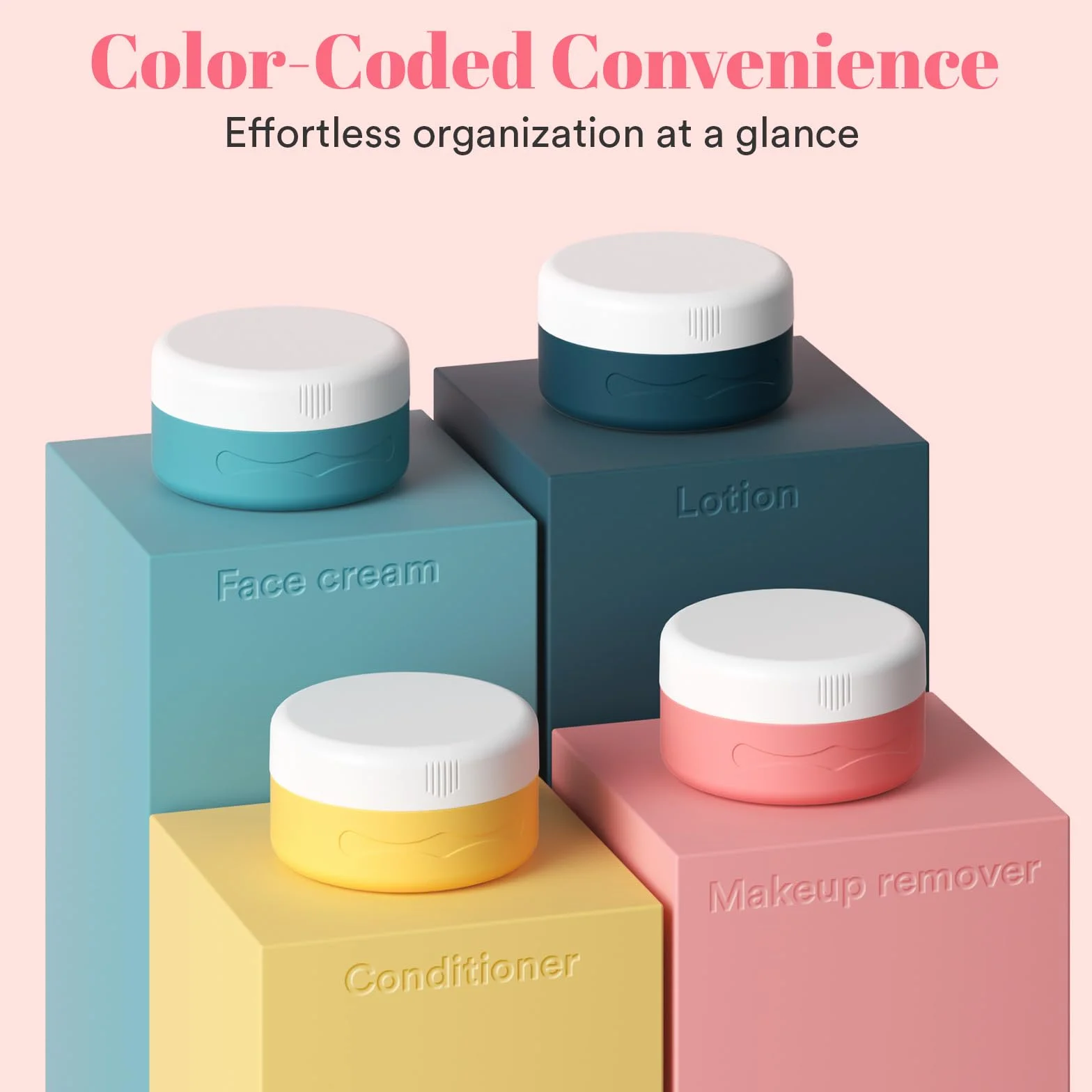 Flacon Voyage sans BPA 40ml, Récipients de Toilette Approuvé TSA, Pots à Crème en Silicone Anti-fuite