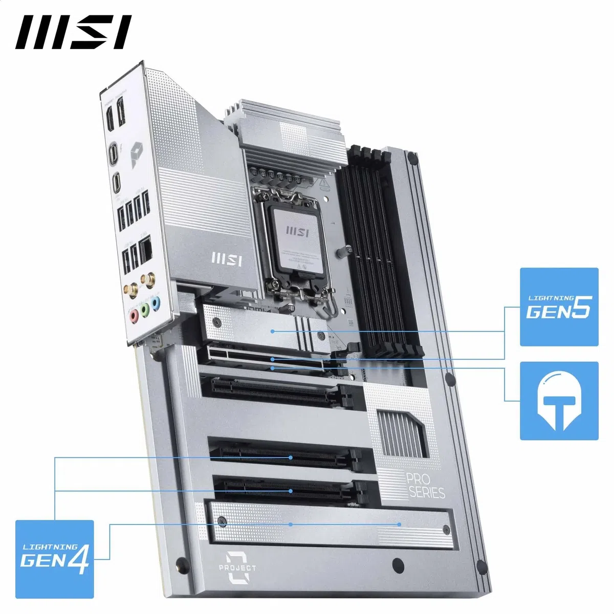 MSI PRO Z890-S Carte mère WiFi PZ, rétro-connexion ATX – Prend en charge les processeurs Intel Core Ultra (série 2), LGA 1851 – DDR5 Boost de mémoire (8600+ MT/s OC), PCIe 5.0 x16, M.2 Gen5, Wi-Fi 7