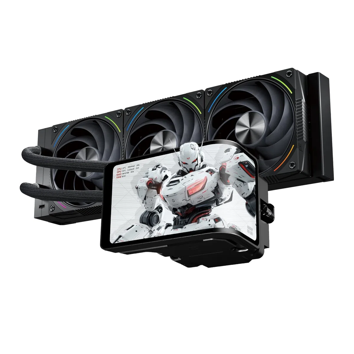 Thermalright Wonder Vision 360 Turbo ARGB BLACK – Esthétique frappante, refroidissement puissant pour charges de travail élevées, compatible avec les plates-formes Intel/AMD courantes, installation