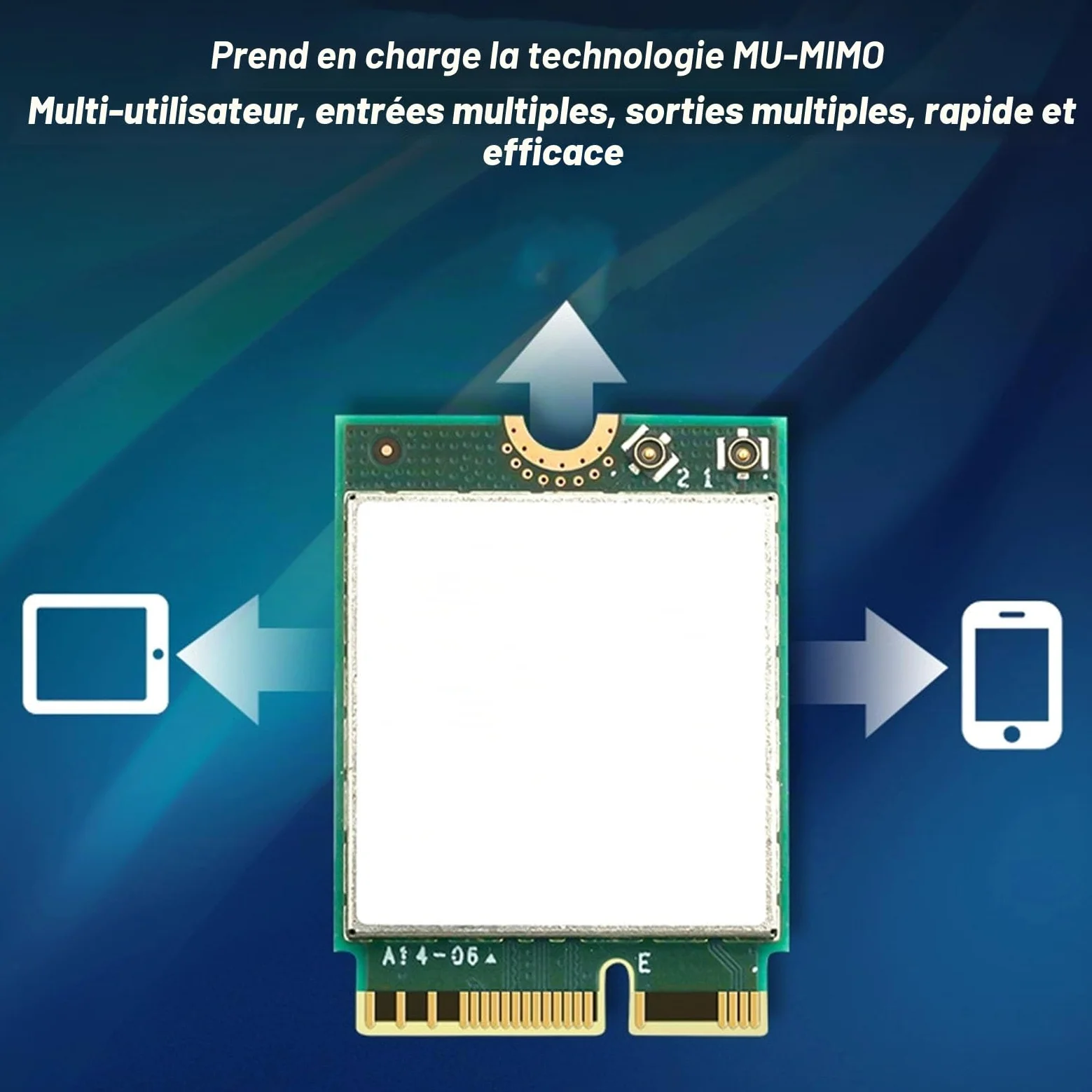 Carte Réseau sans Fil, pour WiFi 7 BE200 Bluetooth 5.4 5800 Mbps, Adaptateur Réseau Tri-Bande 2,4 GHz 5,8 GHz 6 GHz, Interface M.2 NGFF, pour Ordinateur Portable 10