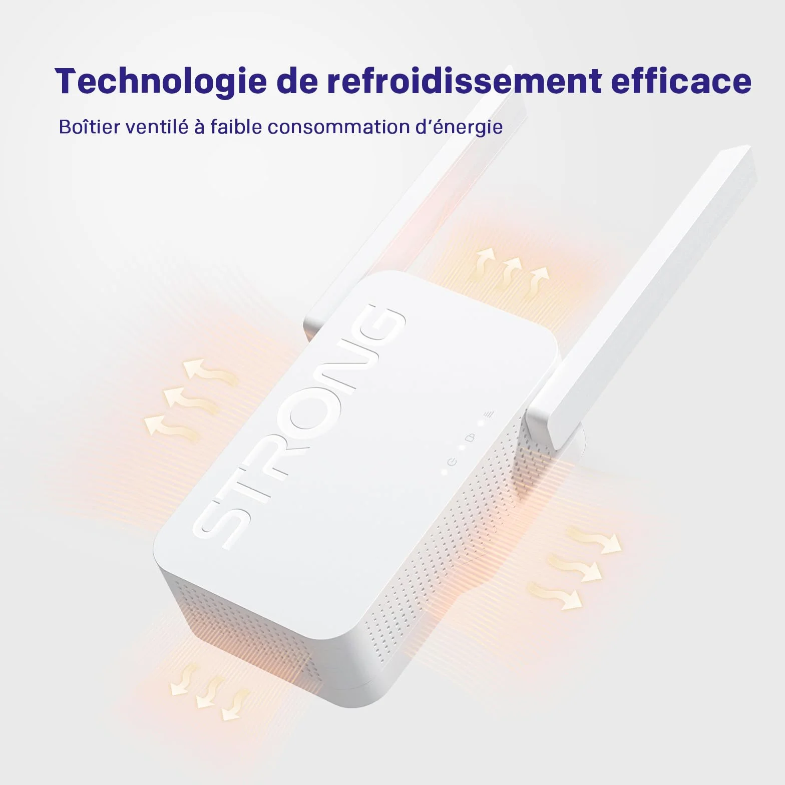 Répéteur WiFi AX3000 WiFi 6 Prise Murale Dual Band Antennes Externes WPS Point d'accès