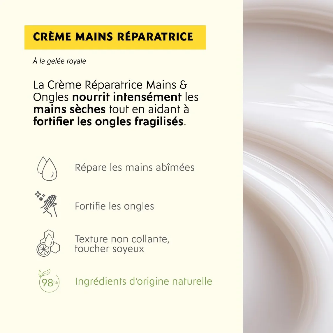Alvadiem Crème Réparatrice Mains et Ongles Gelée Royale Bio 50 ml
