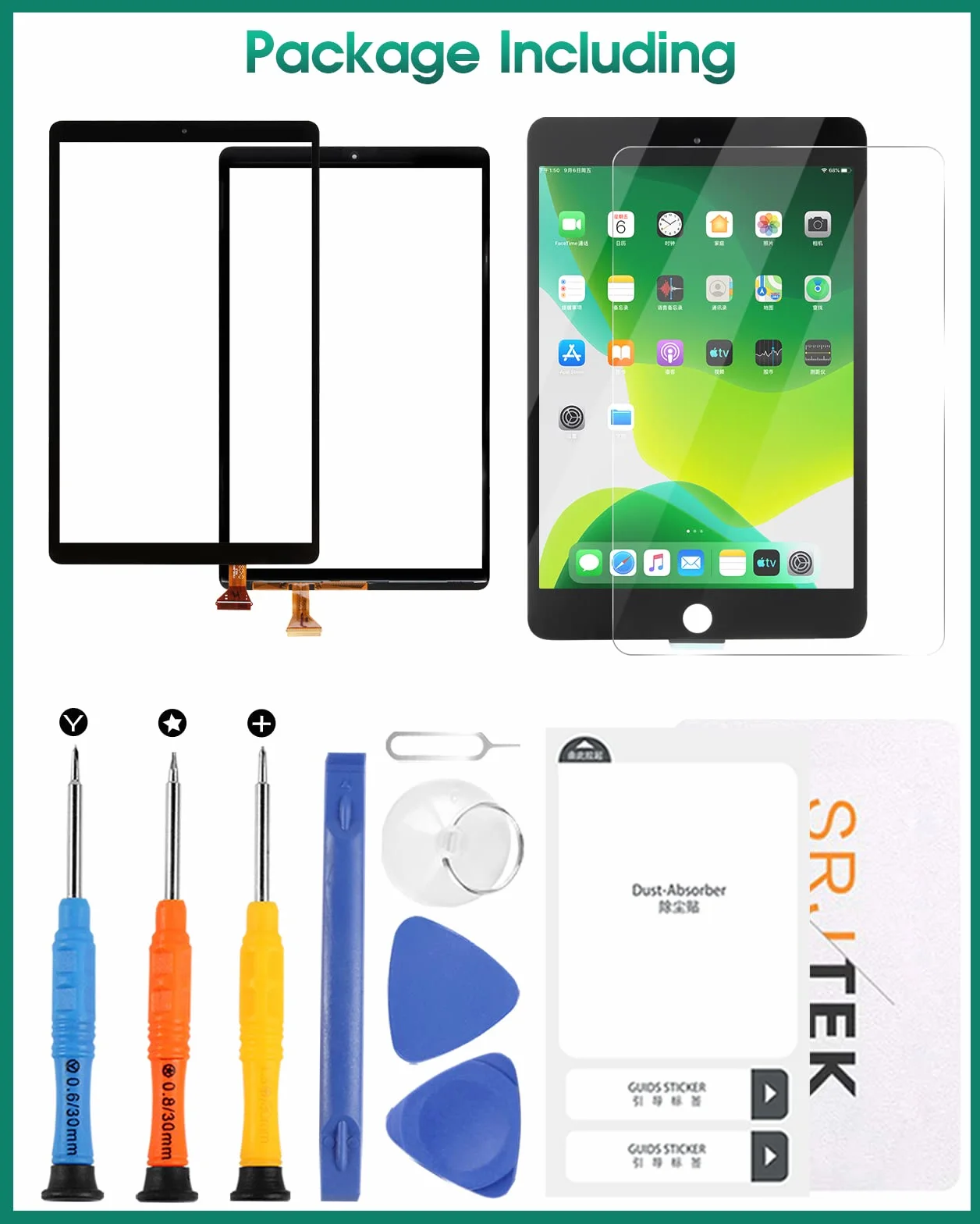 Écran de Remplacement Samsung Galaxy Tab A 10.1 2019 SM-T515 SM-T510 Tactile Numériseur Réparation Noir